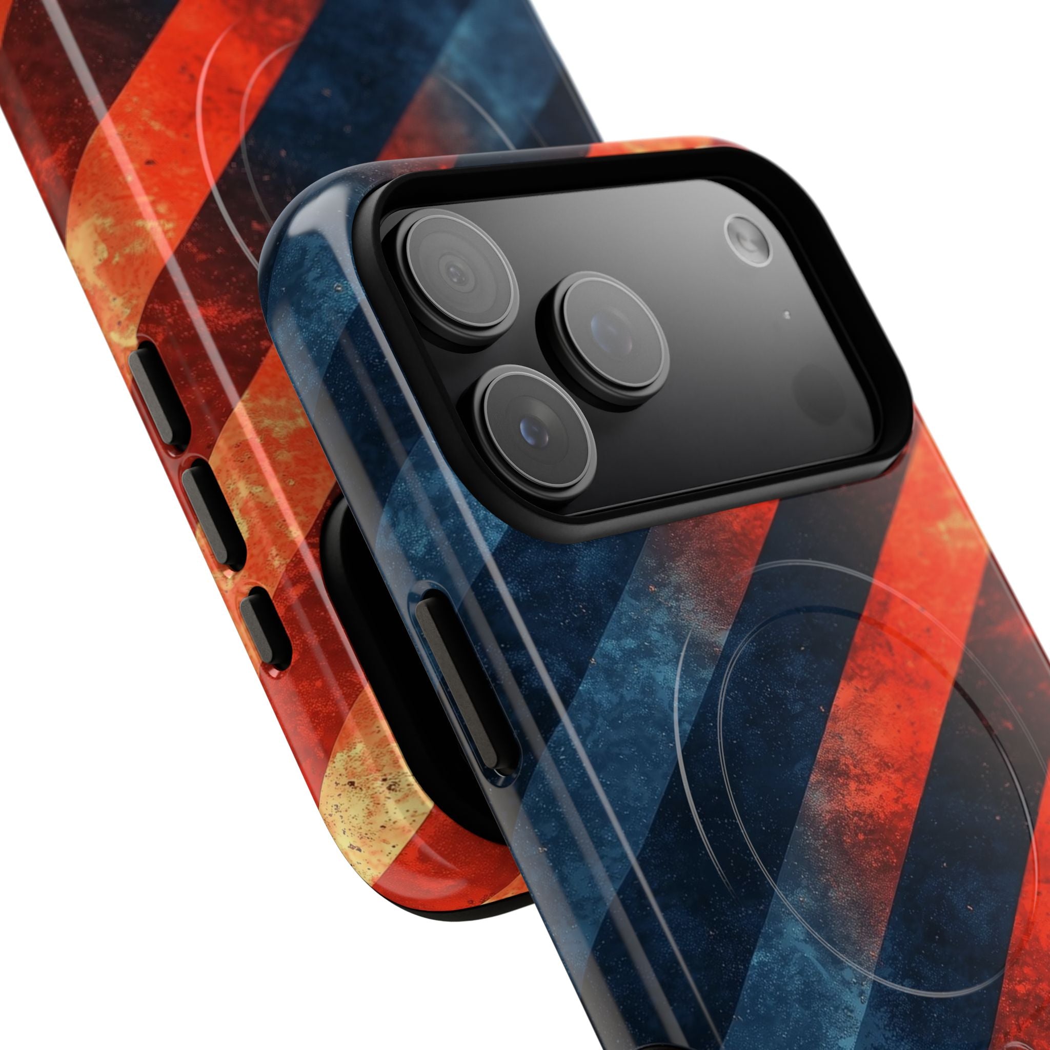 Diagonal Stripes Blaze iPhone 17 Pro Max Case - Tough+