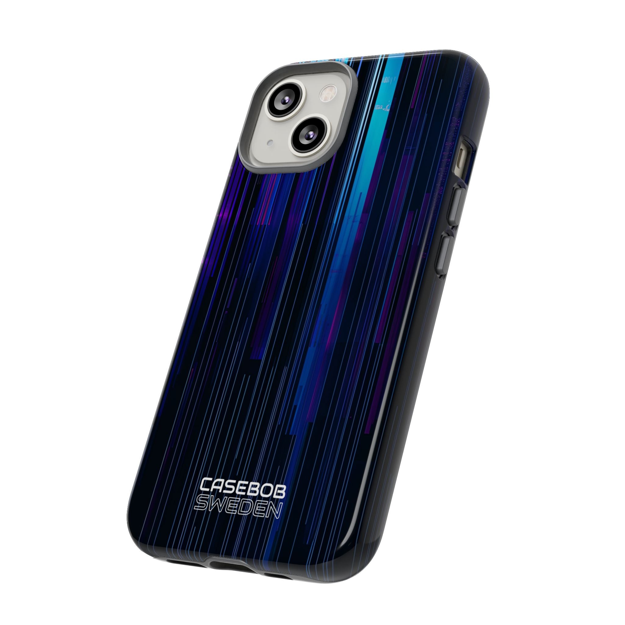 Neon Glitch Stripes iPhone 14 - Tough