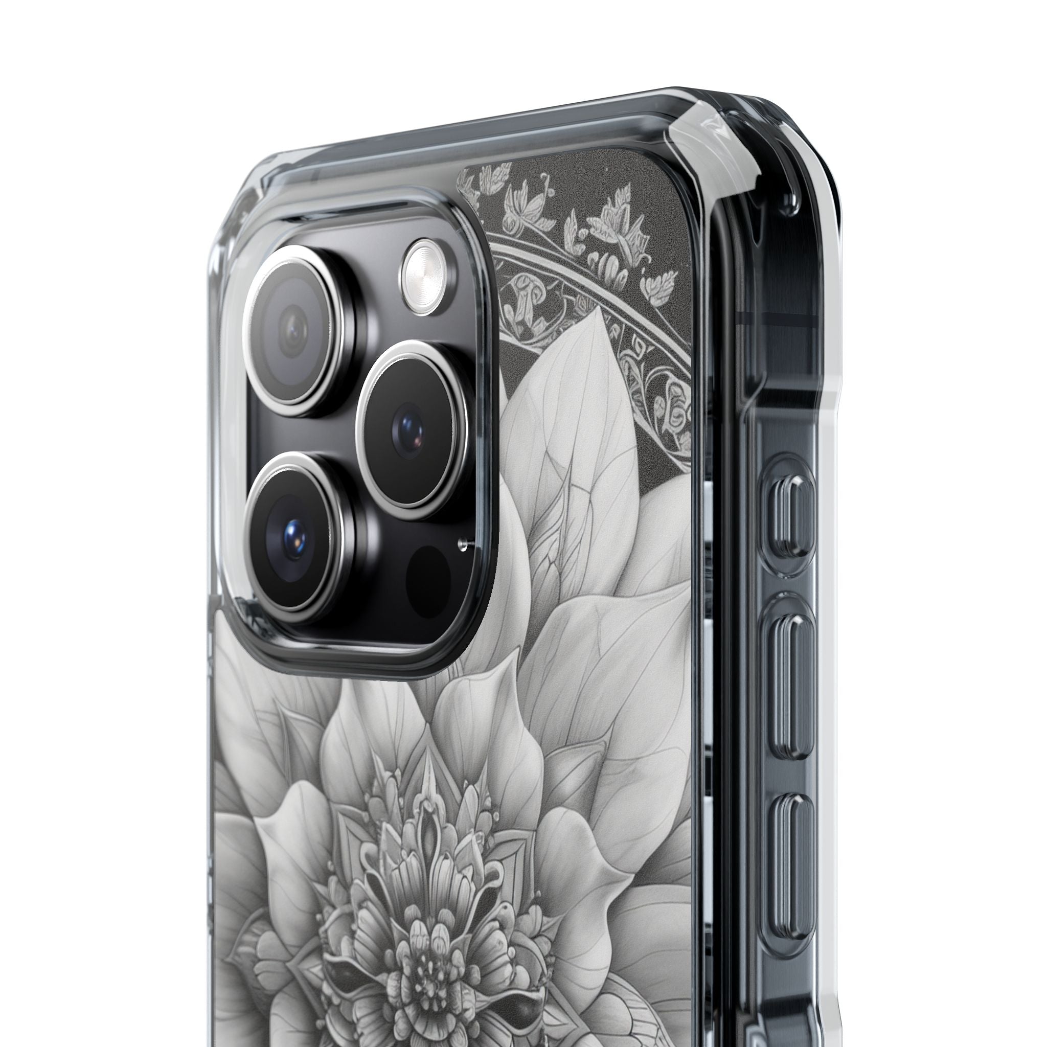 Cosmic Floral Mandala iPhone 15 - Impact Clear+