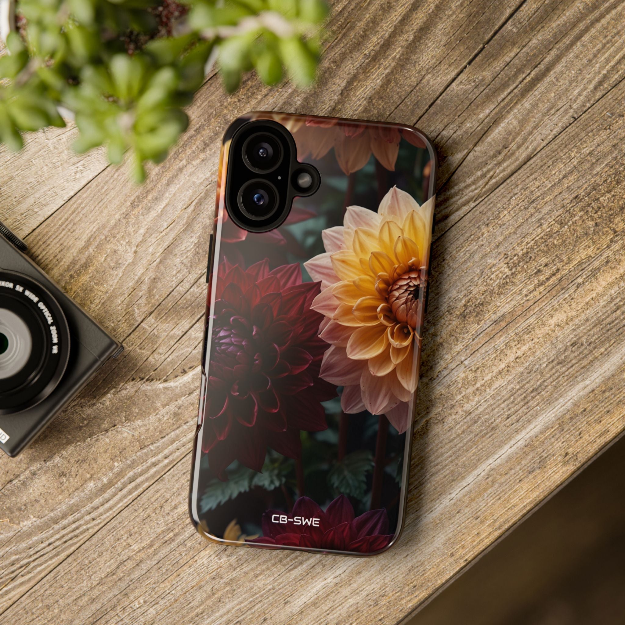 Dahlias Embrace Light - iPhone Case