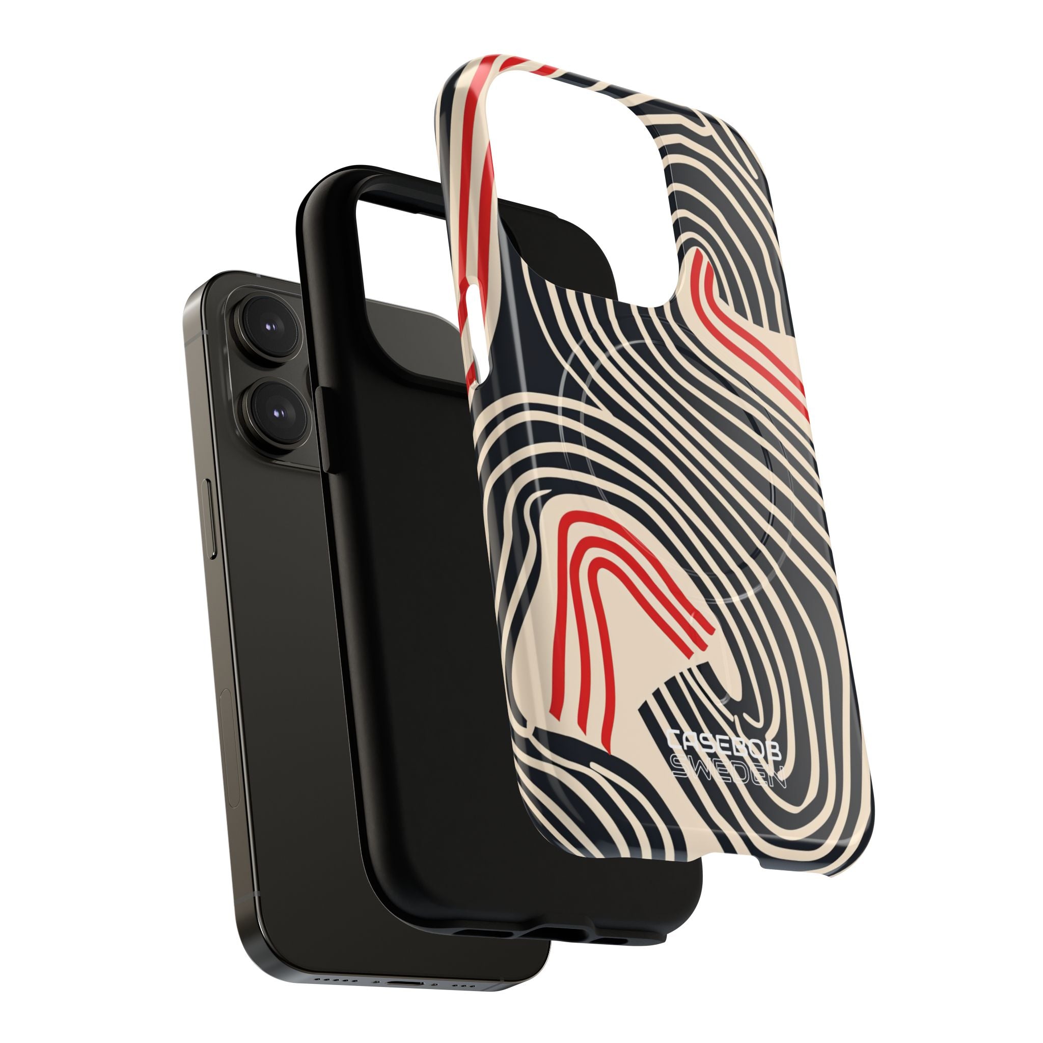 Wavy Red Flow iPhone 14 - Tough+