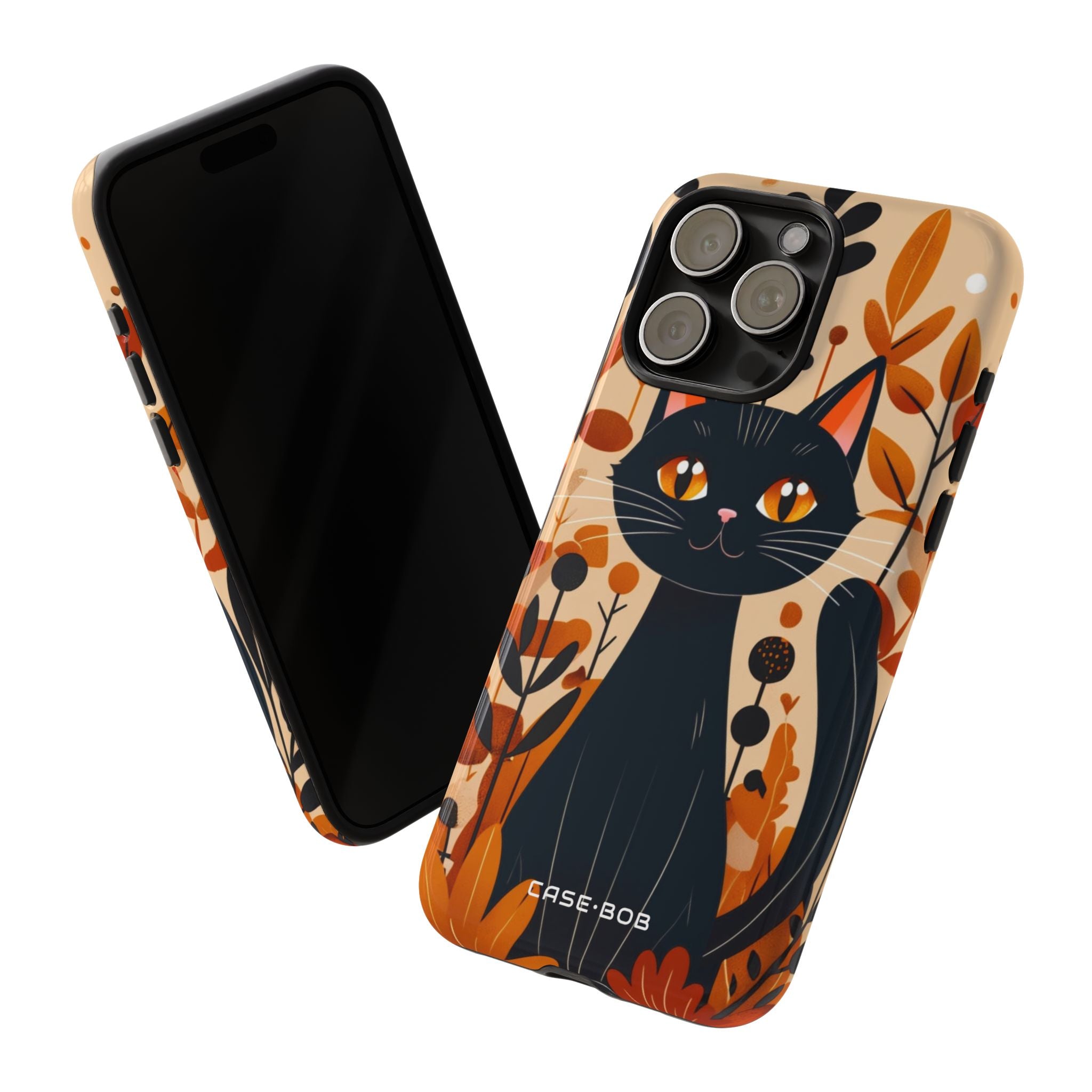 Black Cat Glow iPhone 15 Pro Max Case - Tough