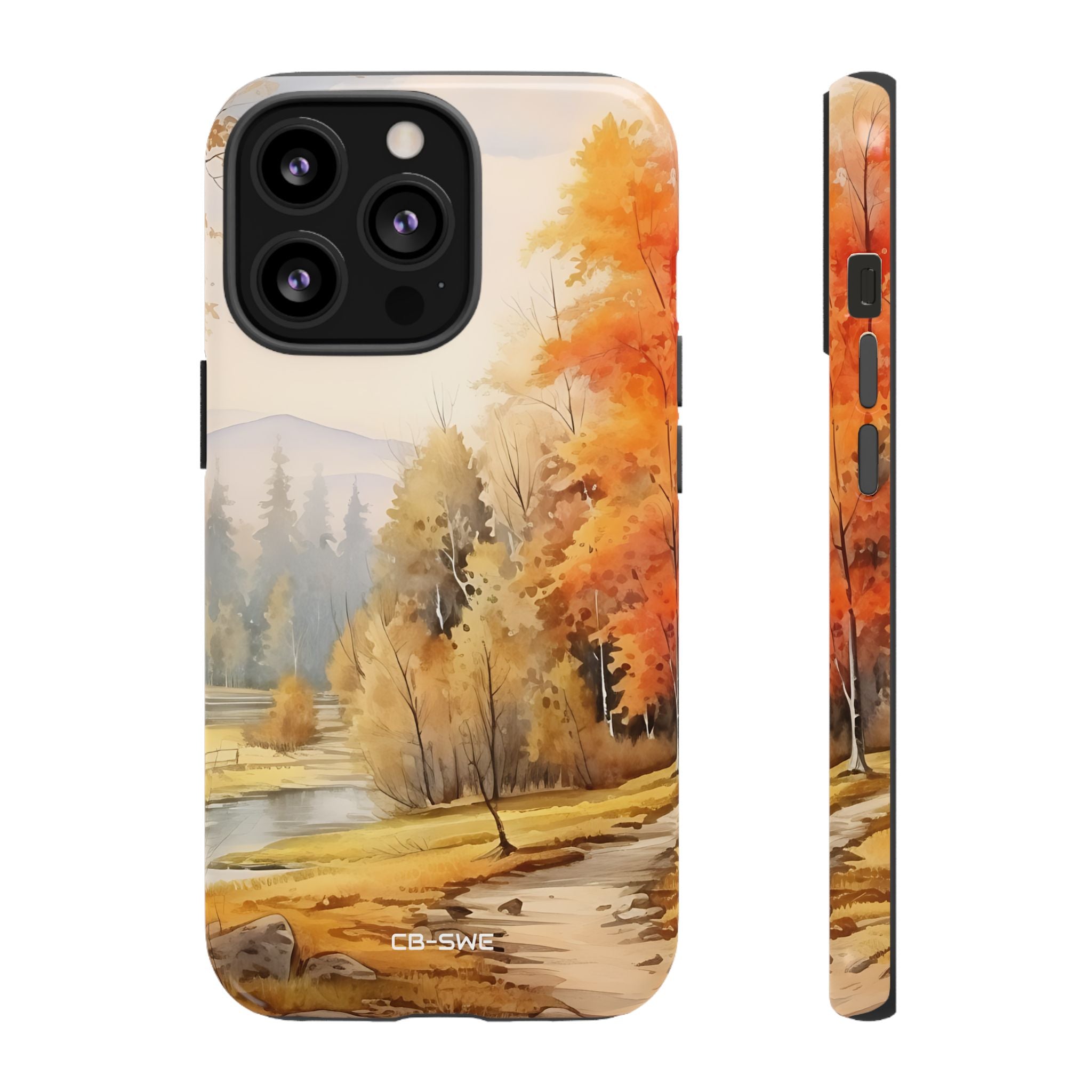 Golden Leaves Drift - iPhone Case