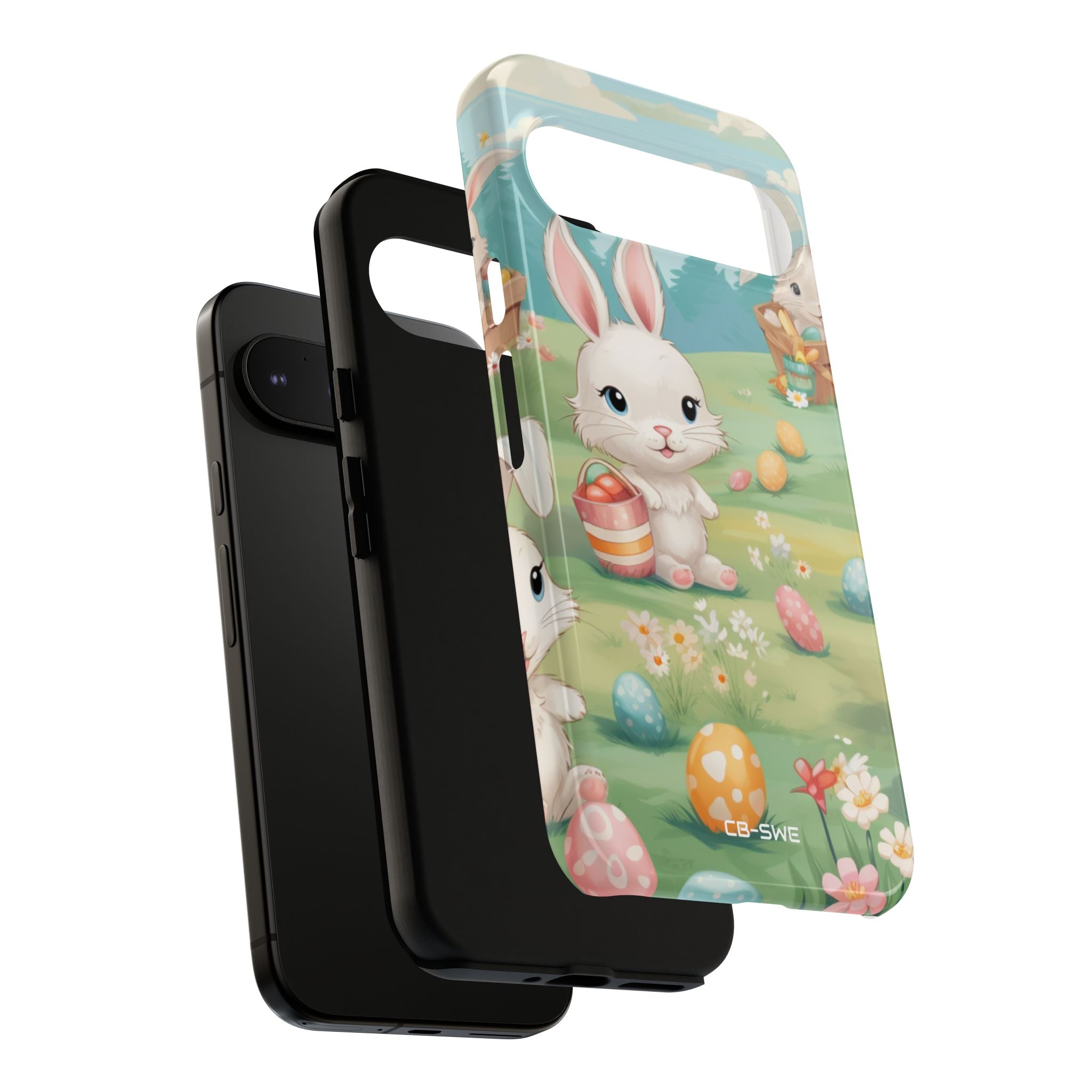 Bunnies Hunt Eggs - Google Pixel Case