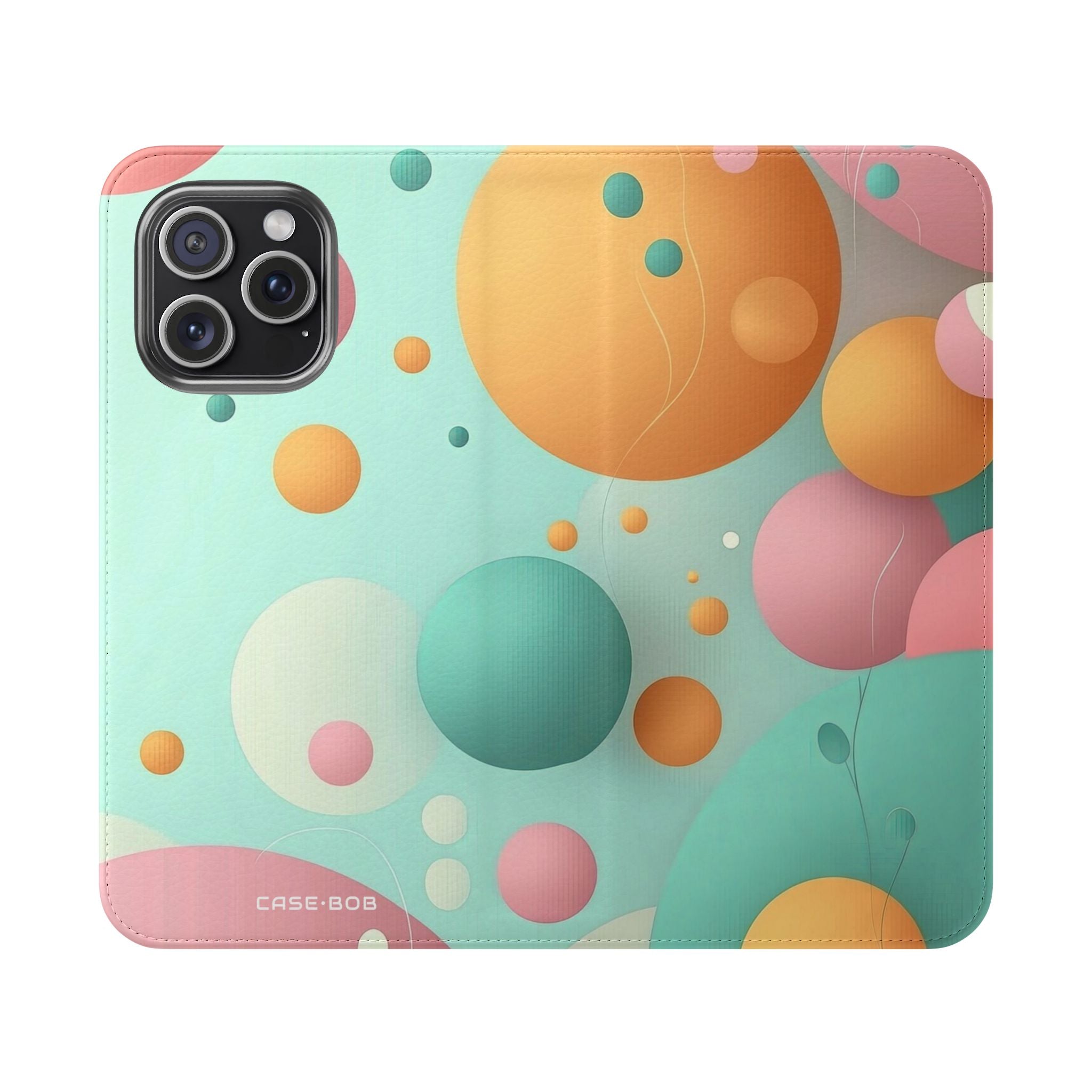 Pastel Circles Flow - iPhone 15 Pro Max Case - Wallet