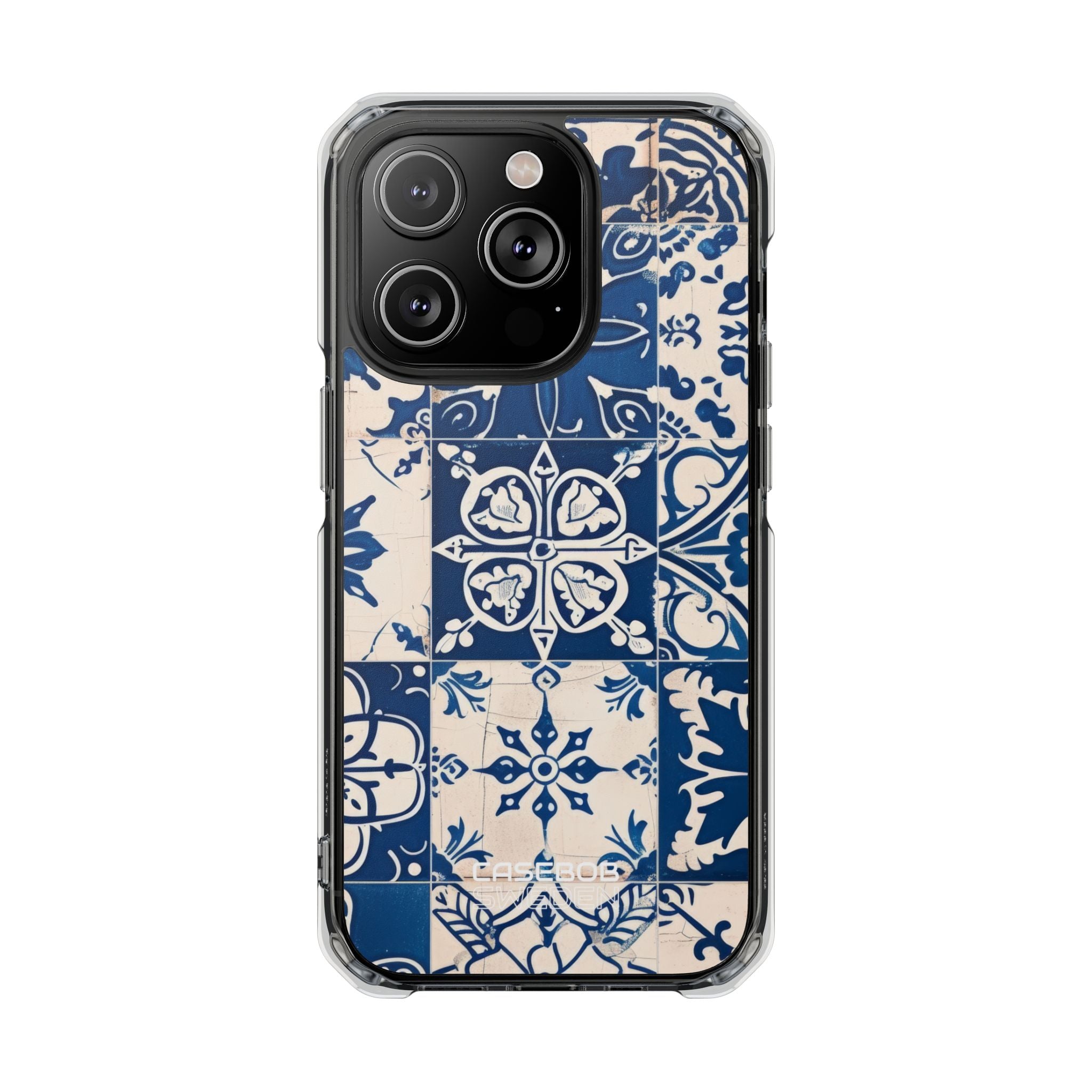 Ornate Blue Tiles iPhone 14 - Impact Clear+