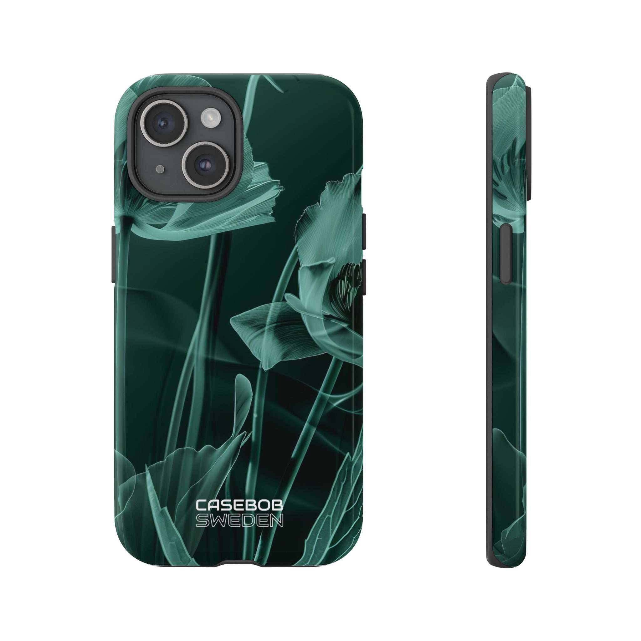 Teal Bloom Radiance iPhone 15 - Resistente