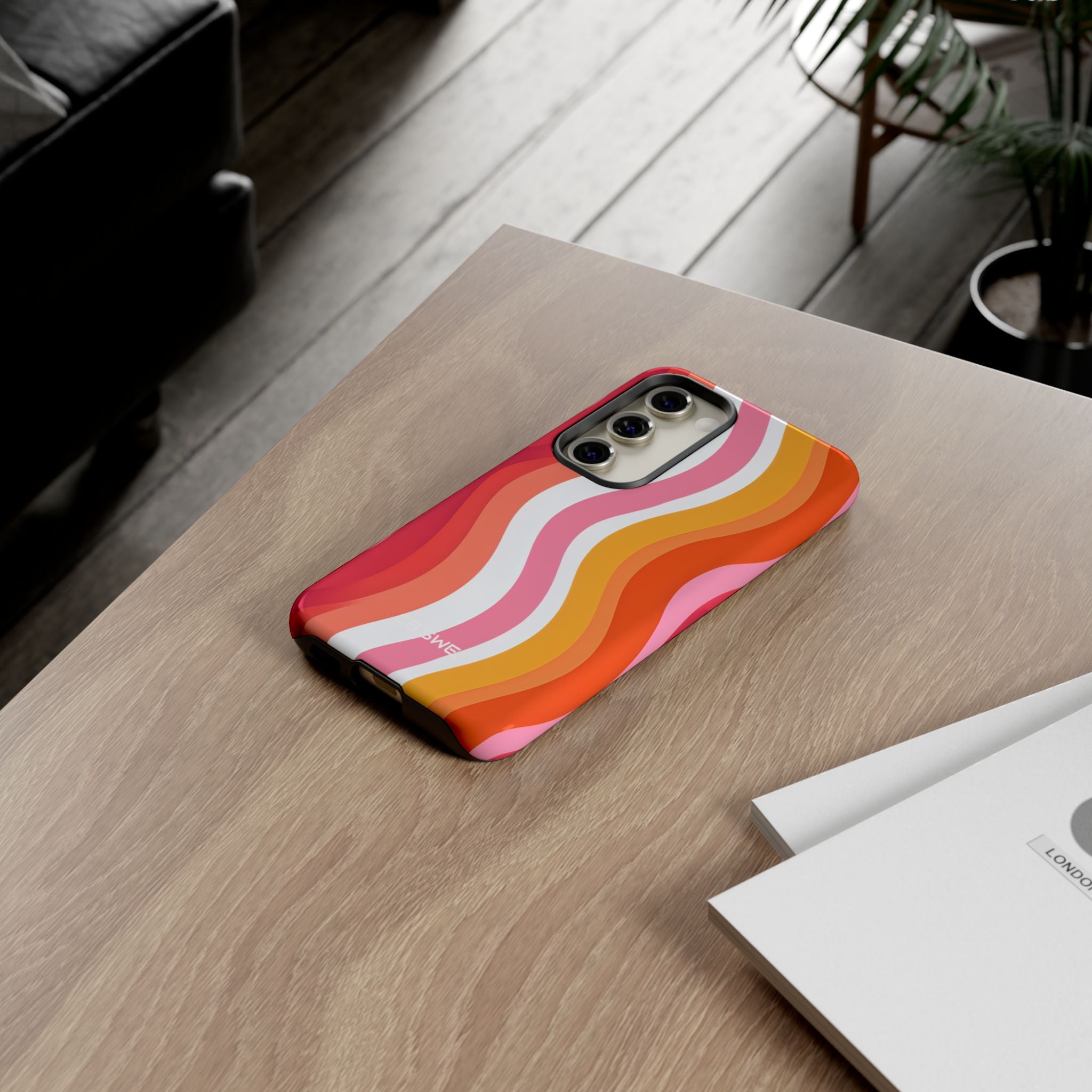 Vibrant Retro Vertical Wavy Stripes Samsung S23 - Tough