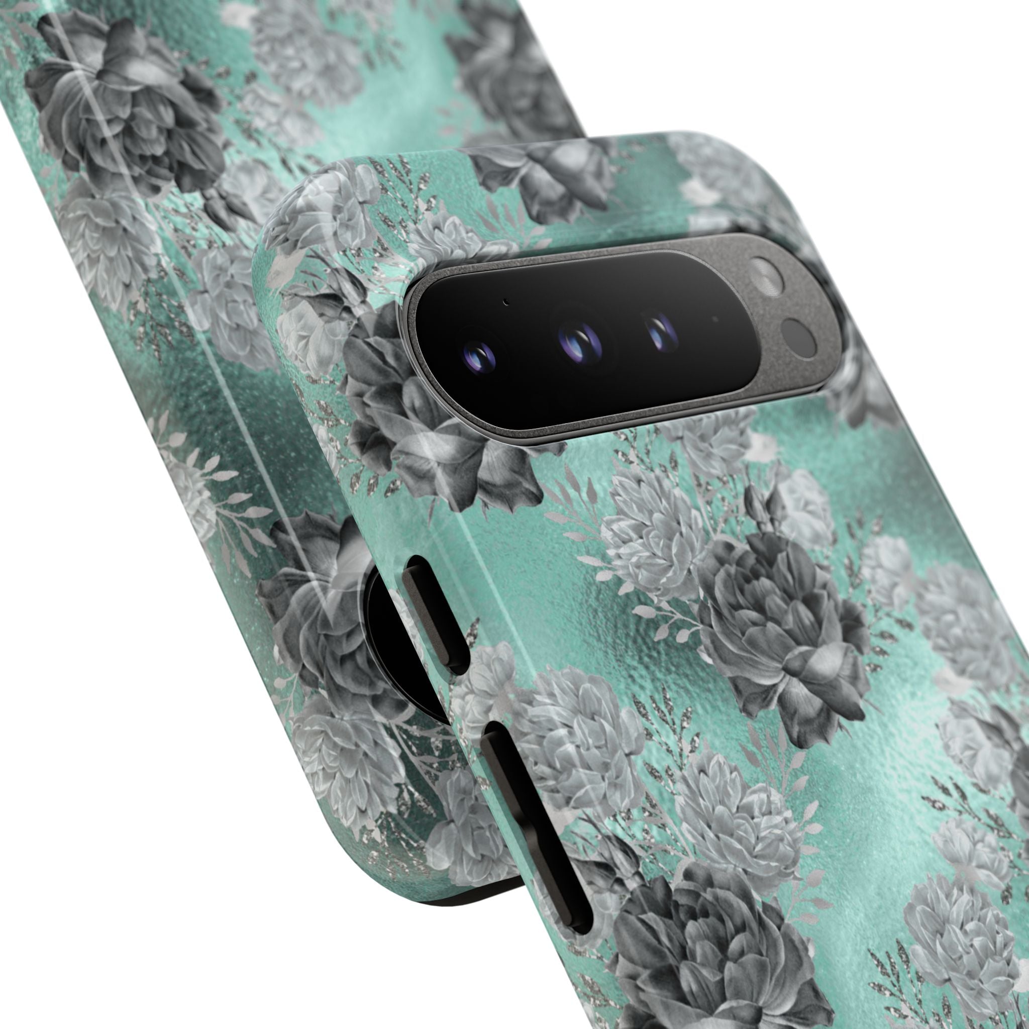 Teal Floral Elegance - Google Pixel Case