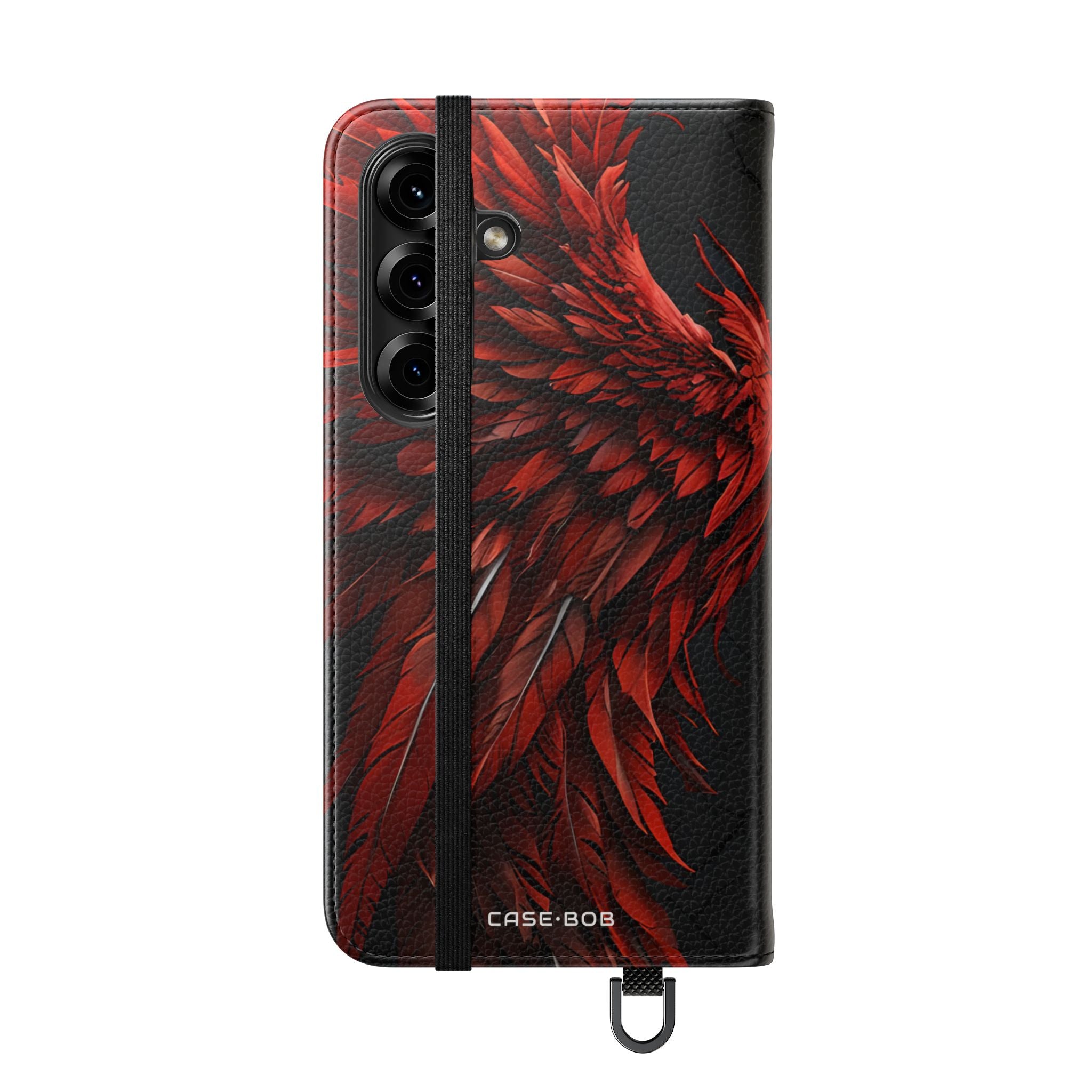 Crimson Silver Wings - Samsung S25 Case - Wallet