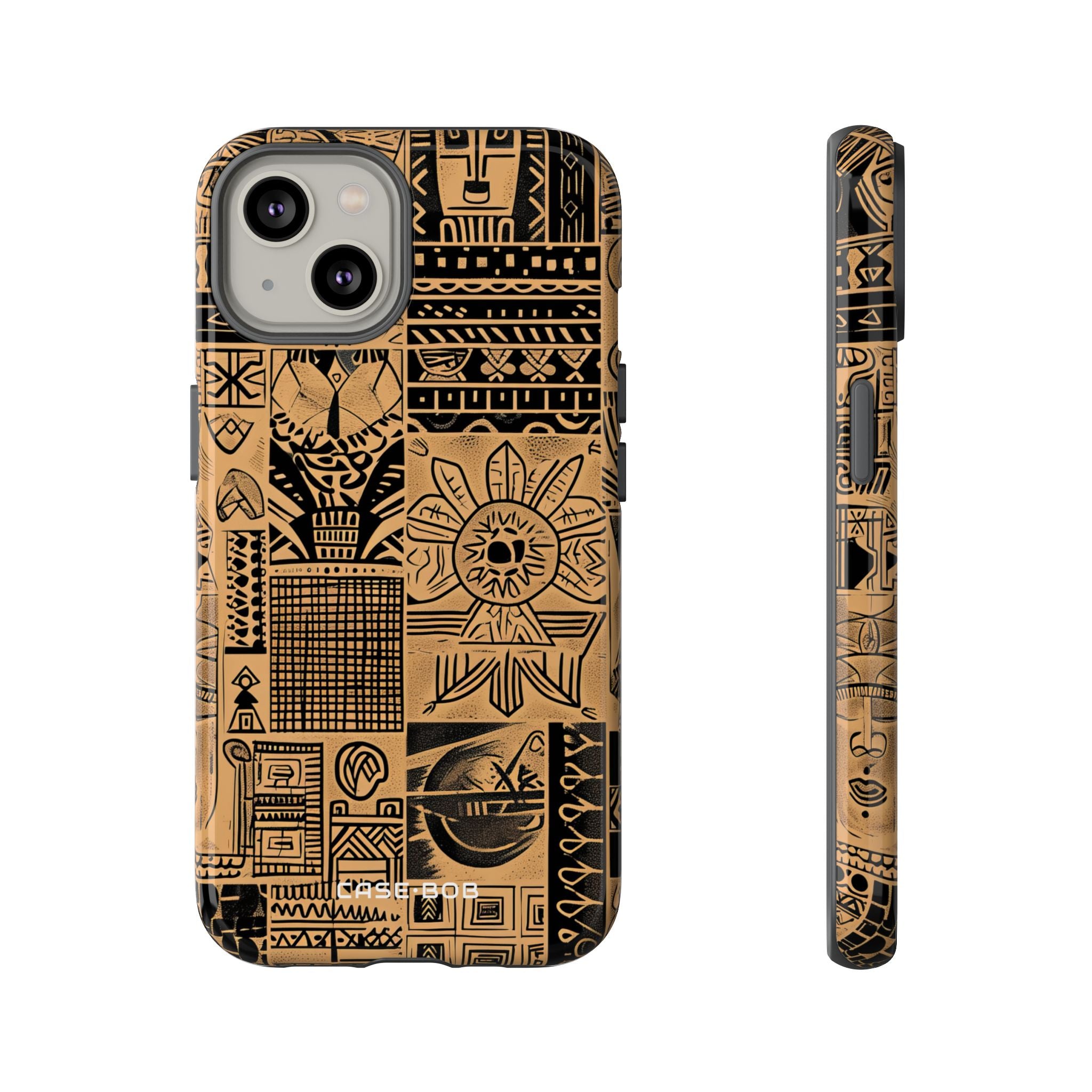 Tribal Faces iPhone 14 Case - Tough