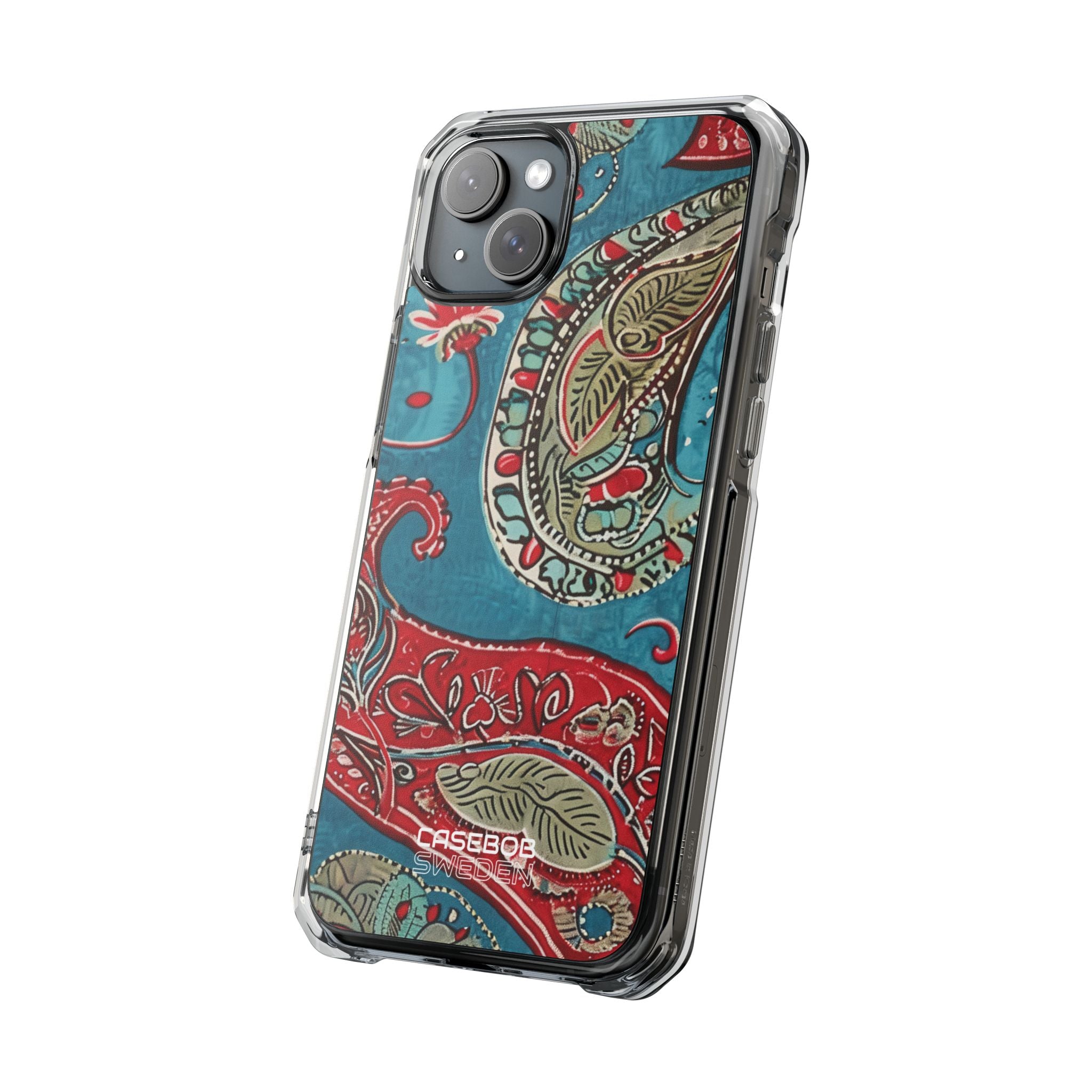 Paisley Floral Fusion iPhone 15 - Impact Clear+