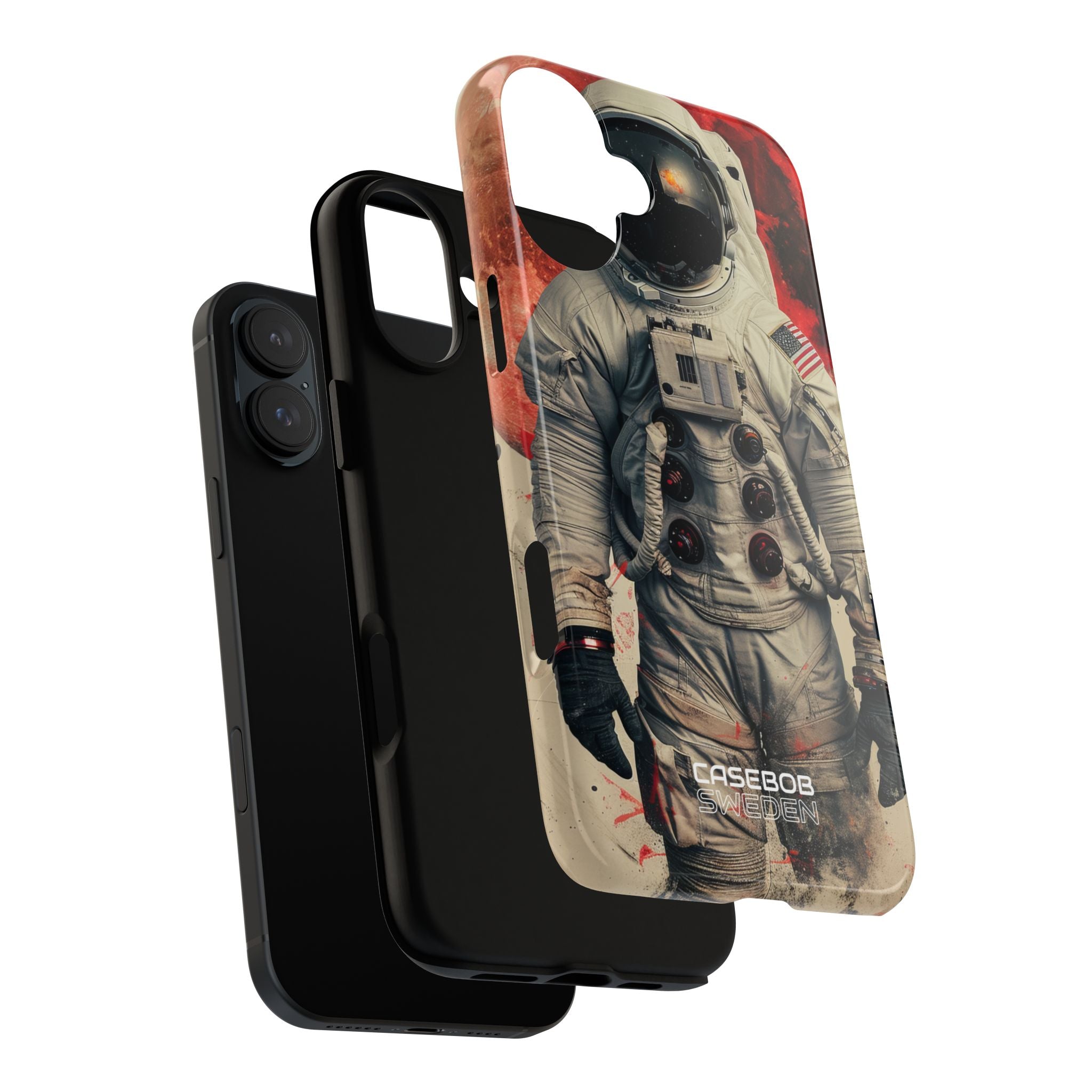 Crimson Spacewalk Dream iPhone 16 - Tough