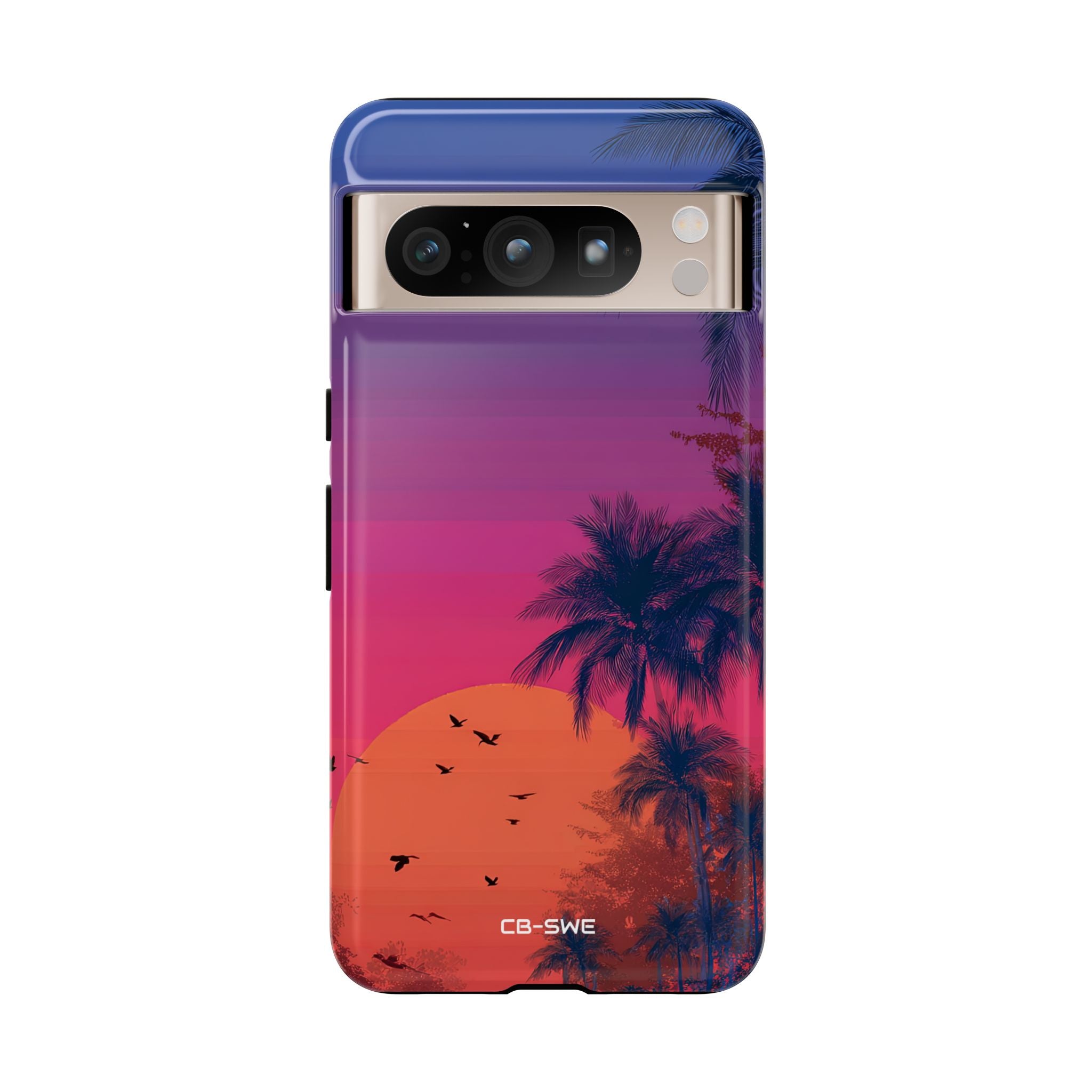 Tropical Sunset Silhouettes - Google Pixel Case