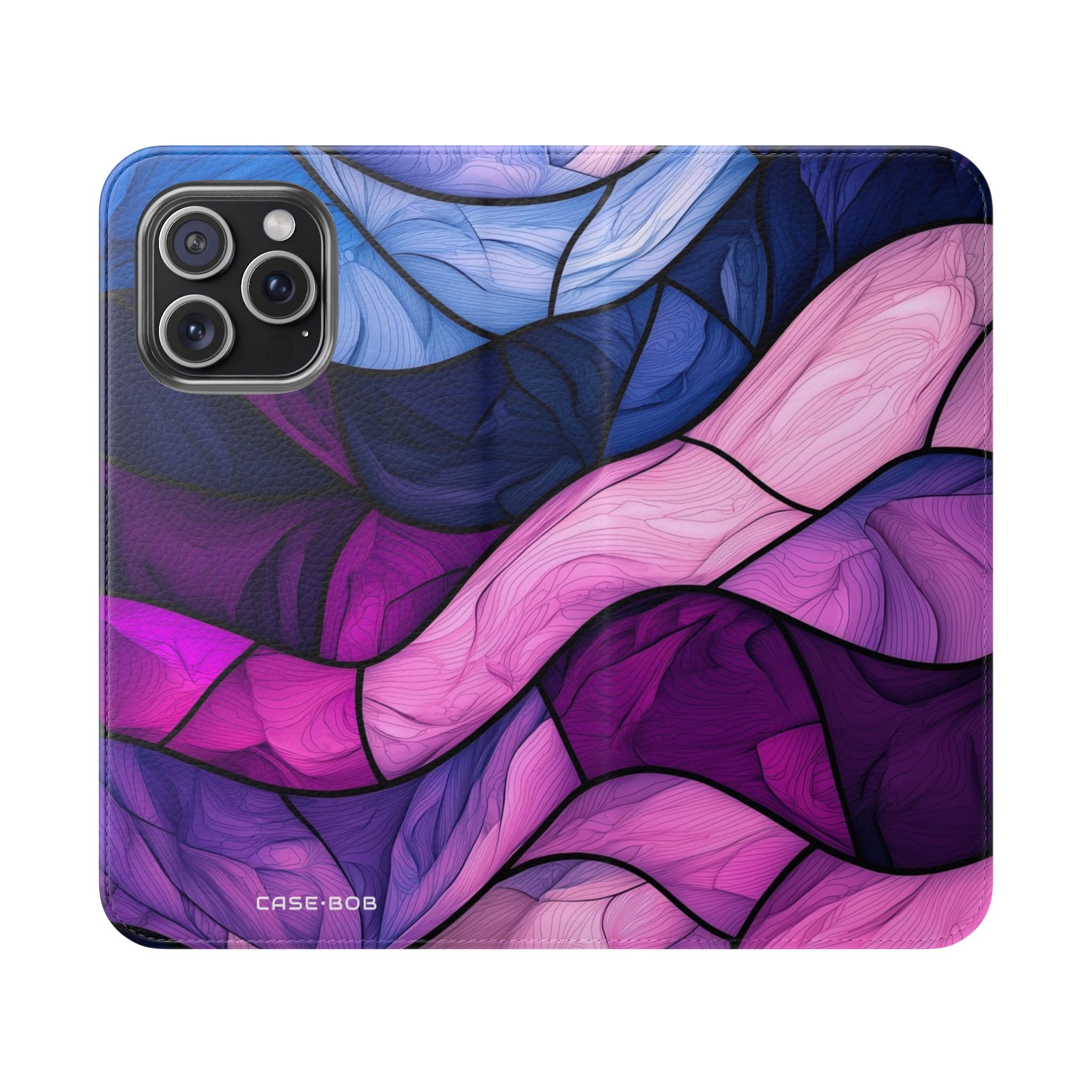 Purple Wavewood - iPhone 15 Pro Max Case - Wallet