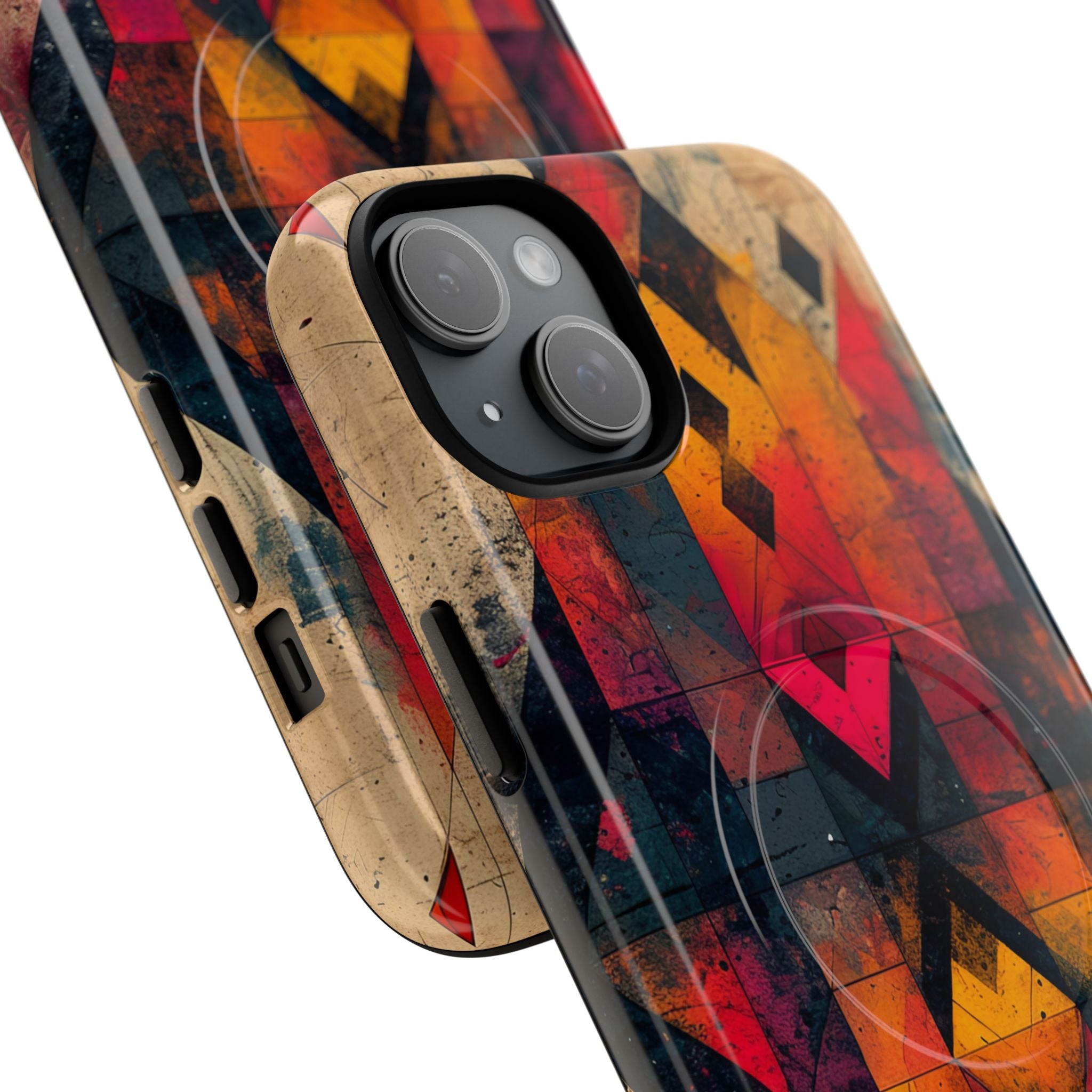 Fiery Symmetry Fusion iPhone 15 - Tough+