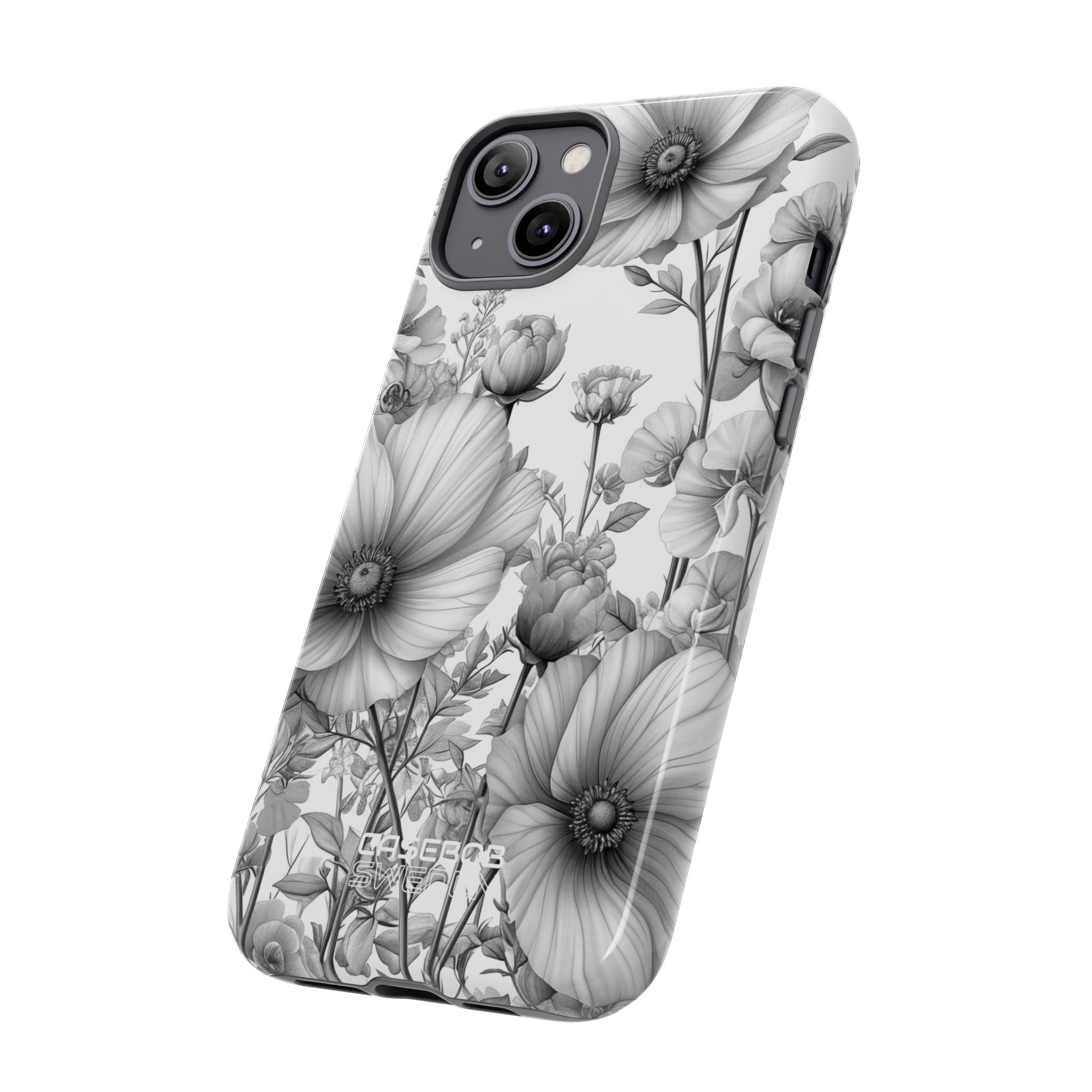 Vintage Floral Etching iPhone 14 - Tough