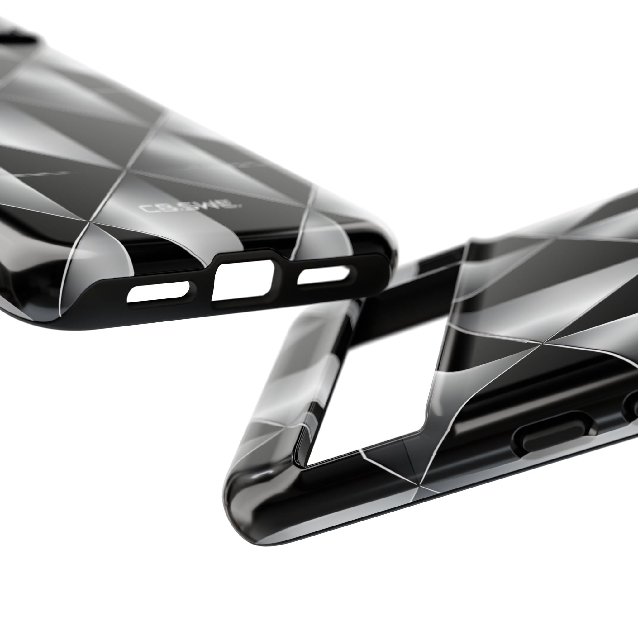 Modern Black Silver Geometric Diamond Google Pixel 8 - Tough