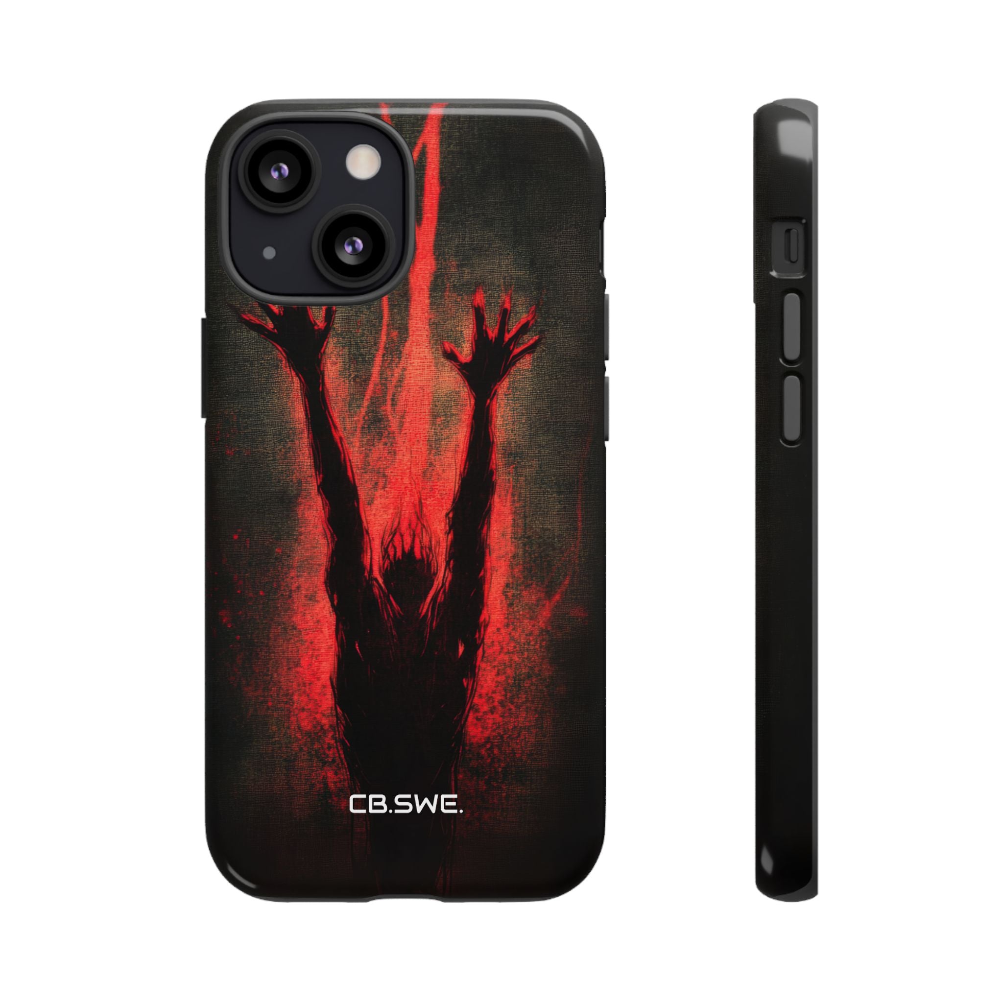 Dark Red Reflective Demons Arms iPhone 13 - Tough
