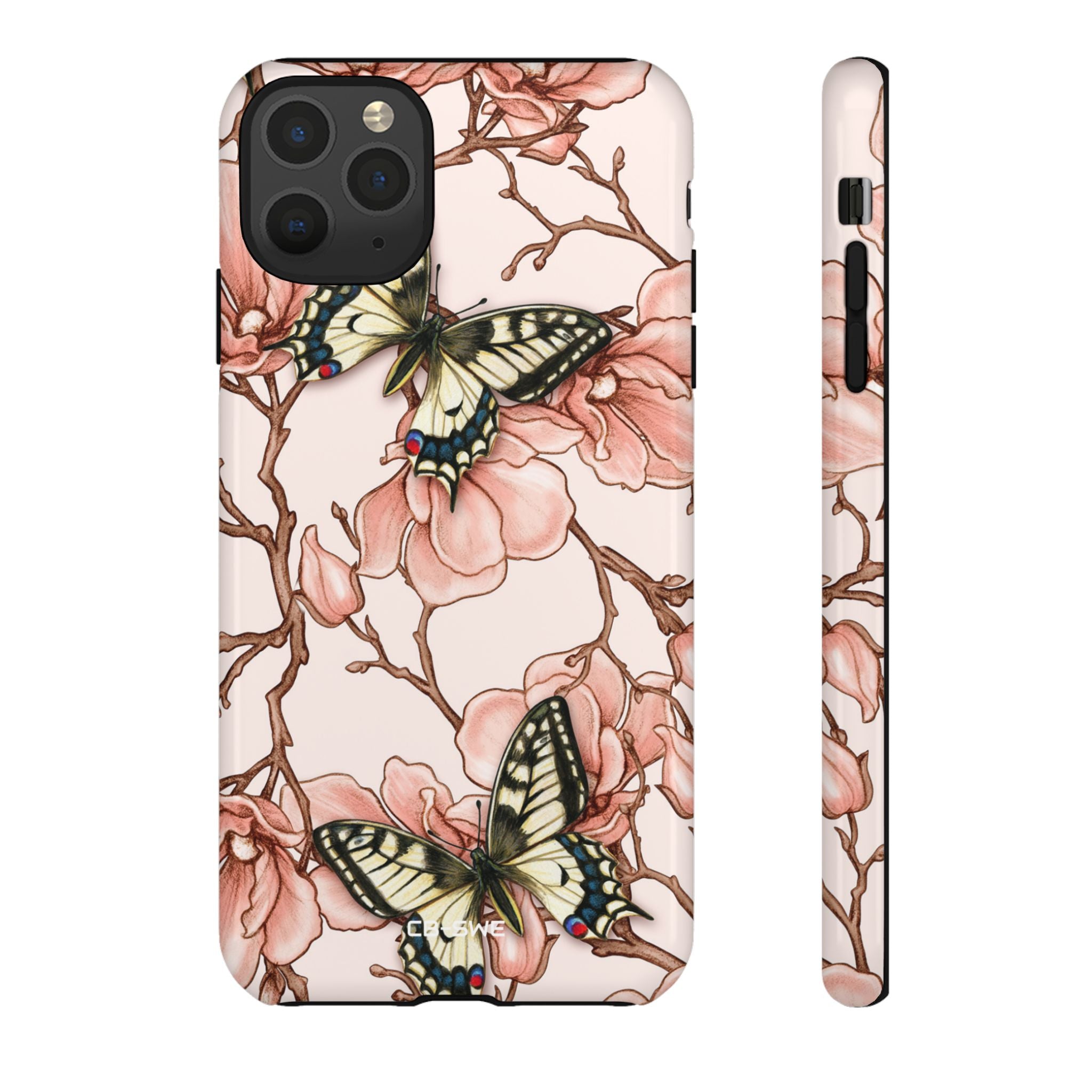 Butterflies and Magnolias Harmony - iPhone Case