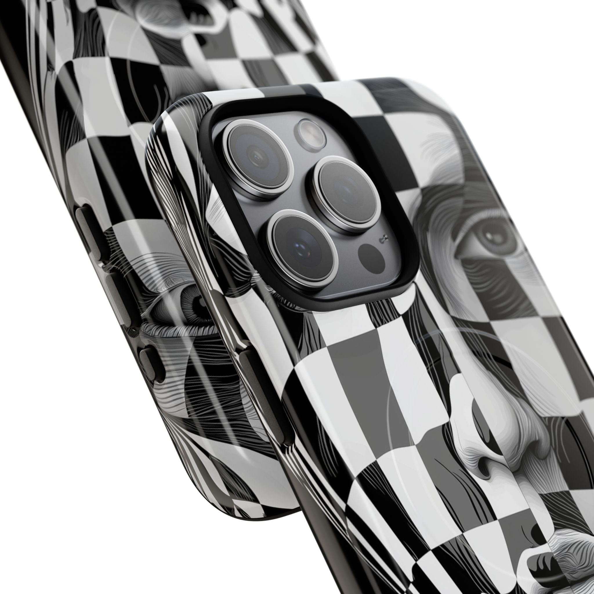 Checkered Face iPhone 15 Pro Max Case - Tough+