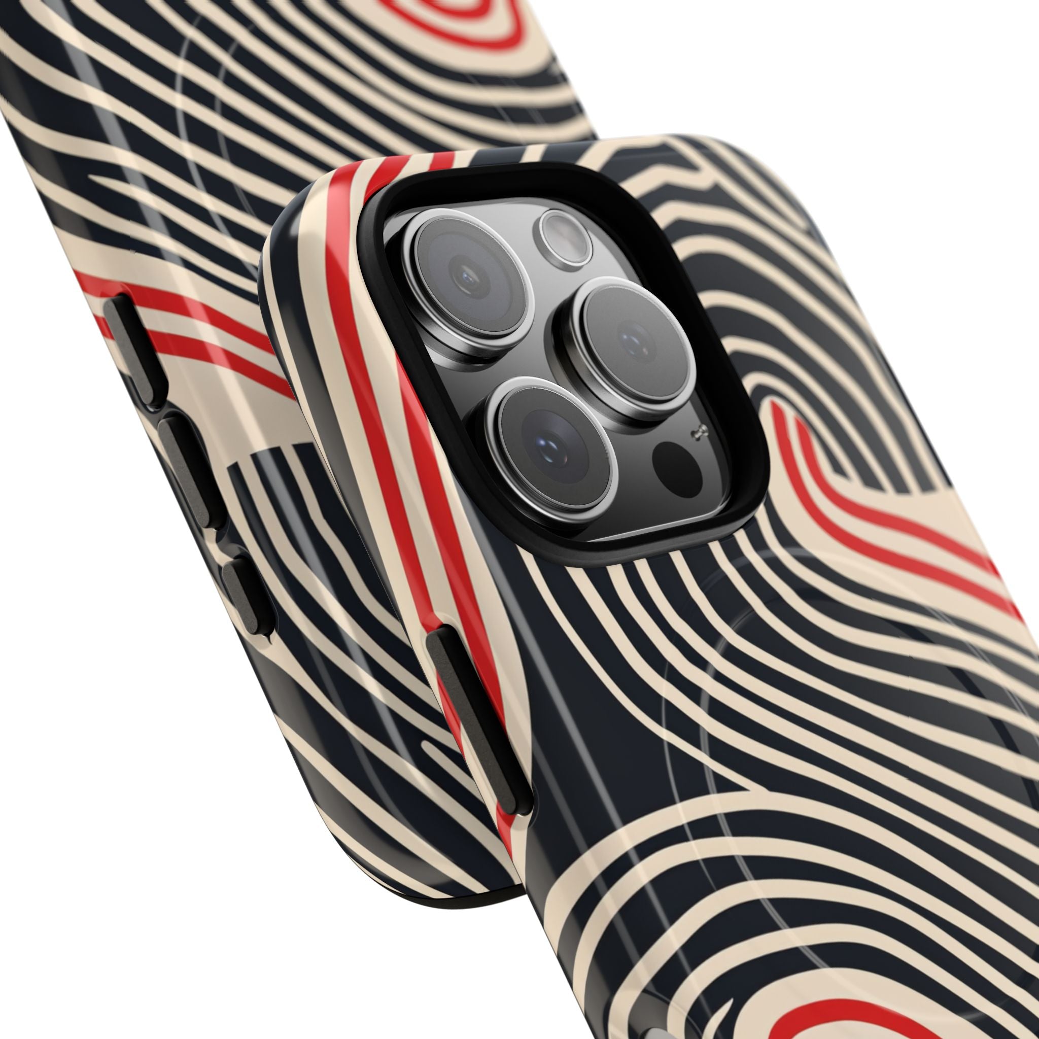 Wavy Red Flow iPhone 16 - Tough+