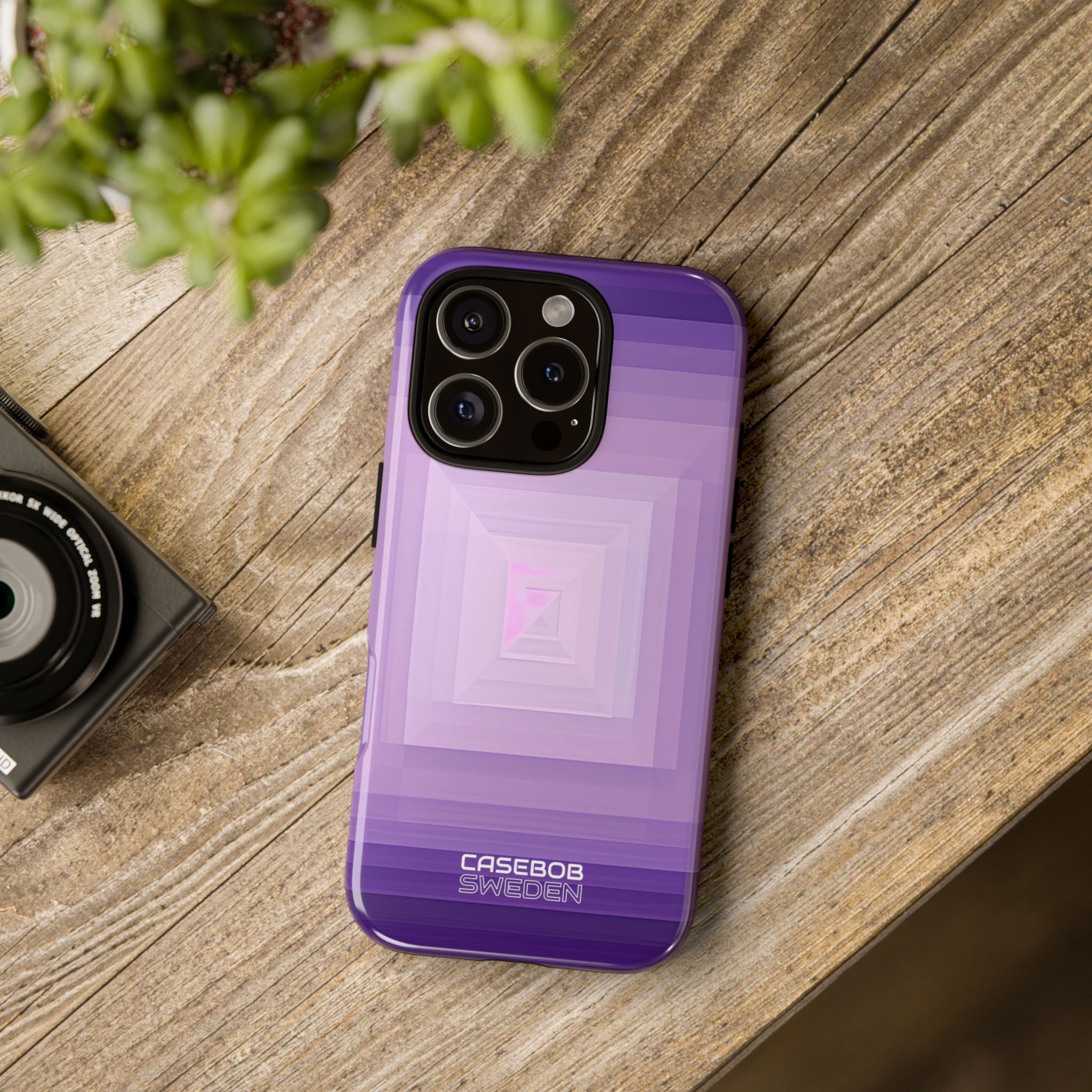 Purple Geometry Vortex iPhone 16 - Tough