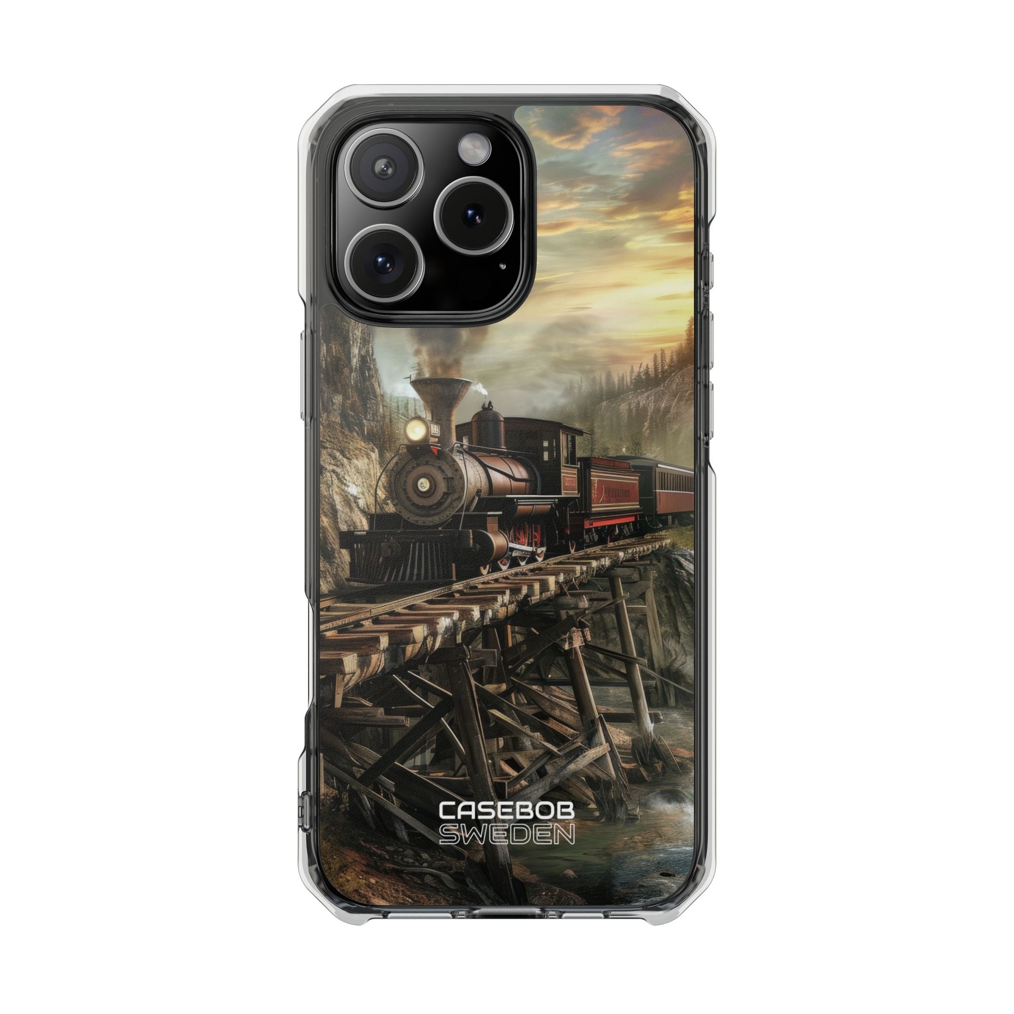 Steam Mountain Crossing iPhone 16 - Impact Clear+