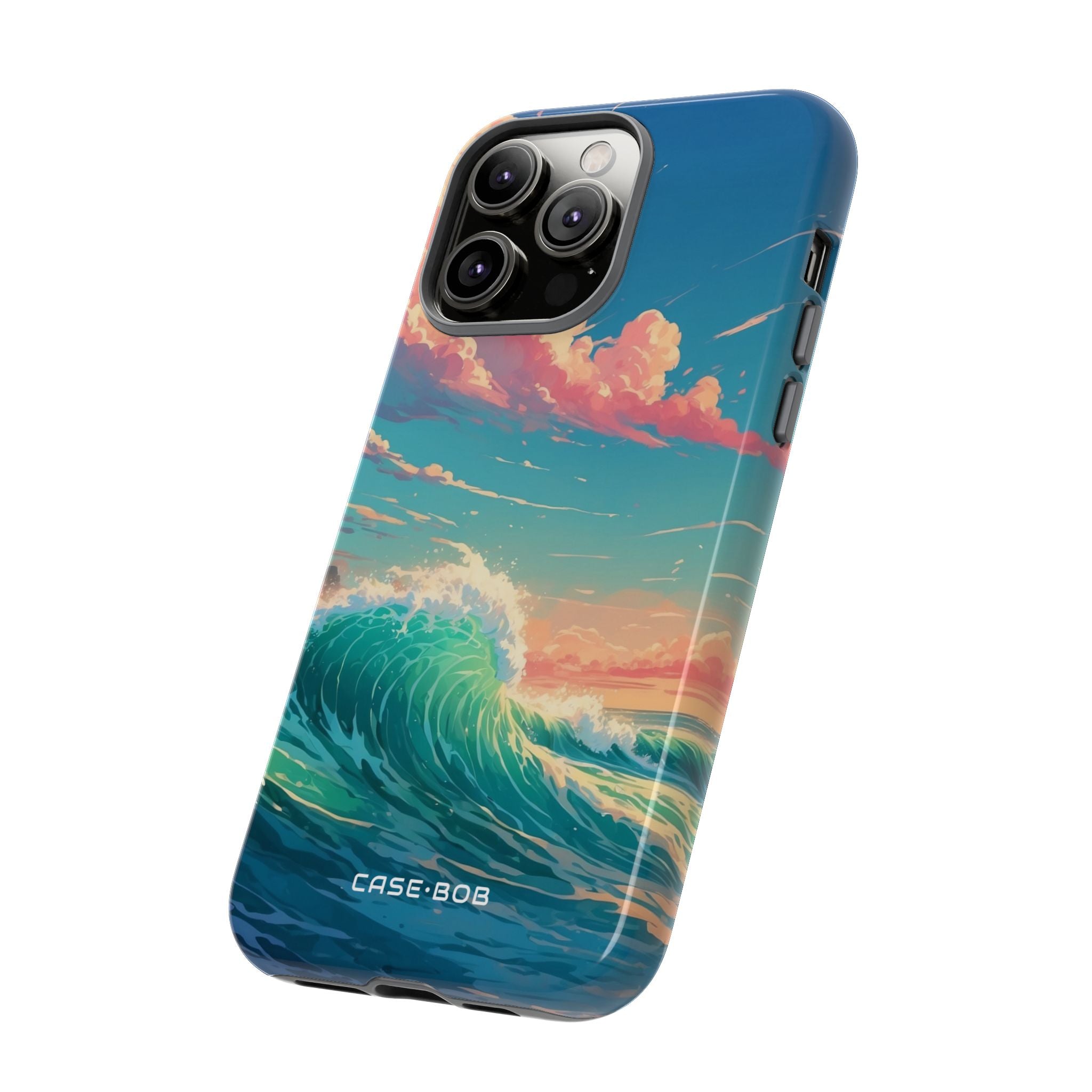 Turquoise Curl iPhone 14 Pro Max Case - Tough