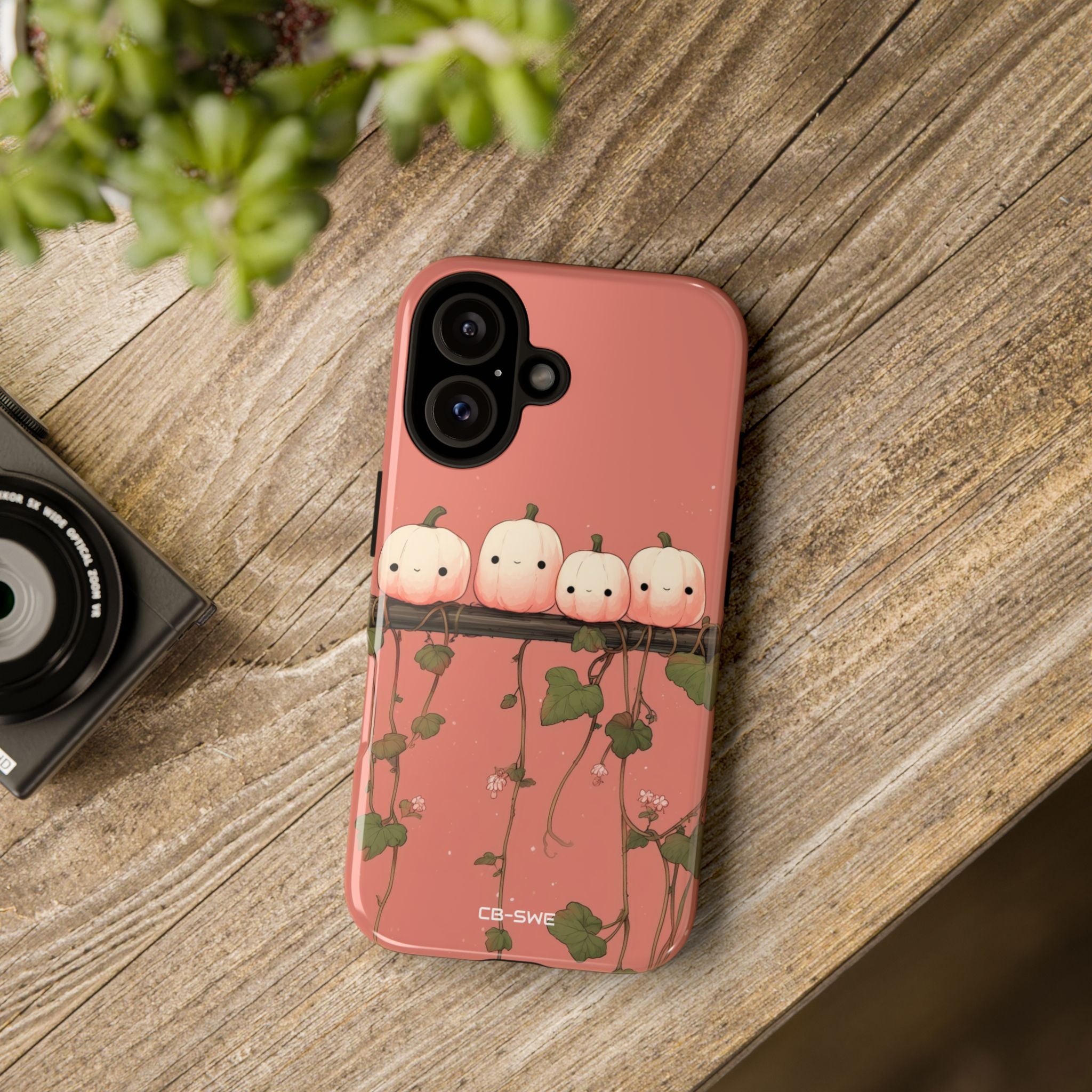 Pumpkins Greet Vines - iPhone Case