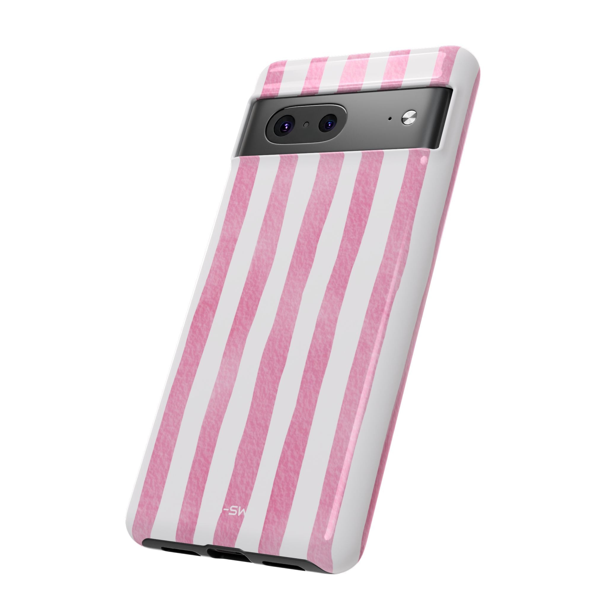 Pink Watercolor Stripes - Google Pixel Case