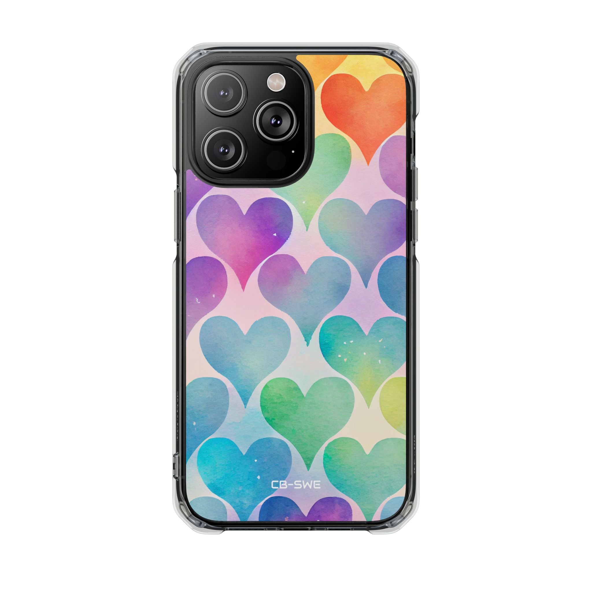 Watercolor Heart Symphony iPhone Case - Impact
