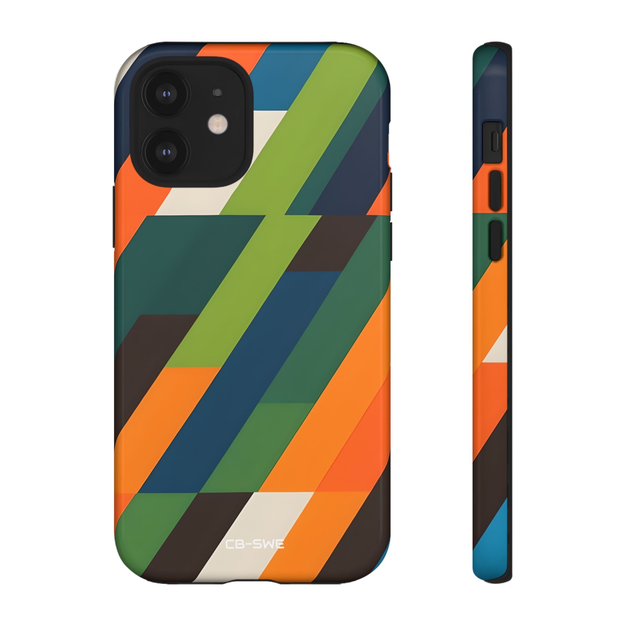 Geometric Color Intersection - iPhone Case