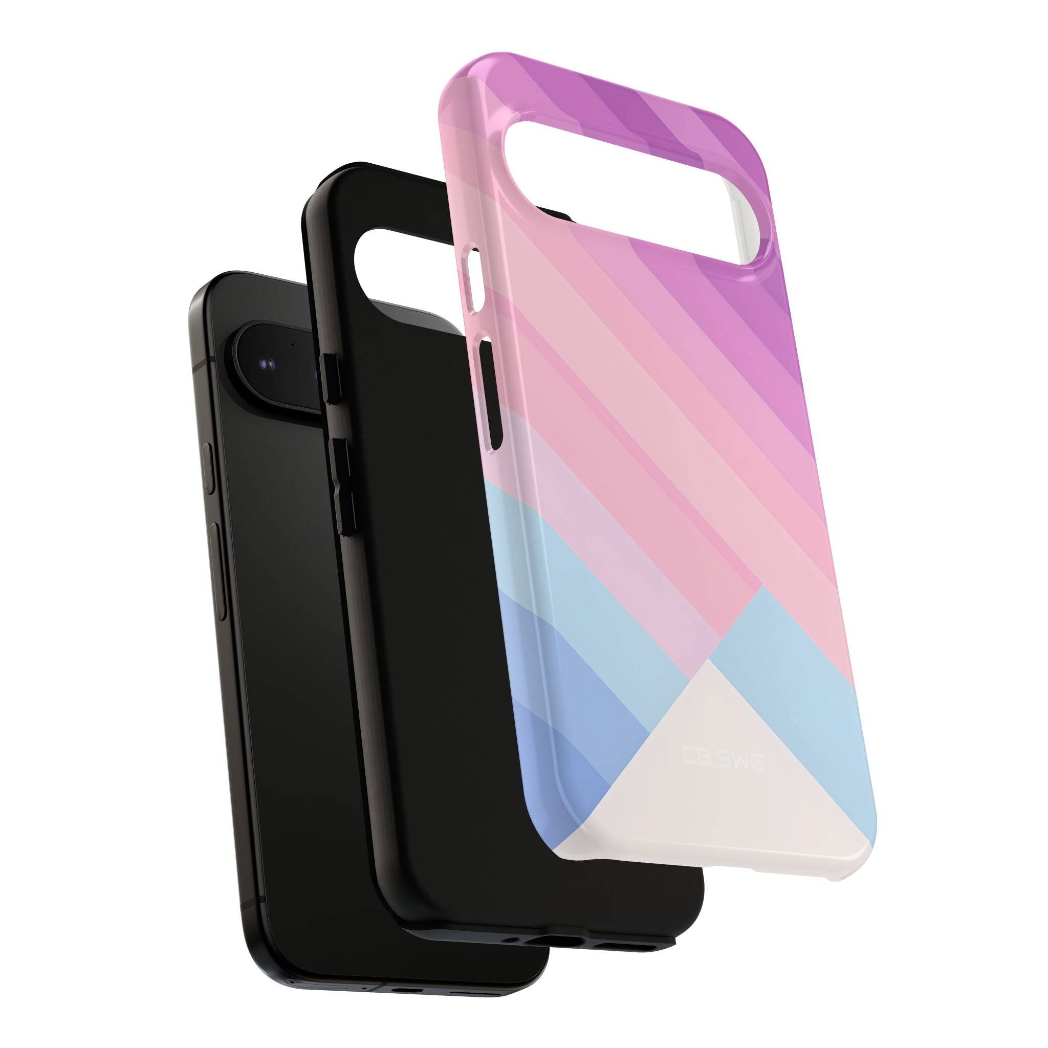 Pink Blue Gradient Layers Google Pixel 9 - Tough