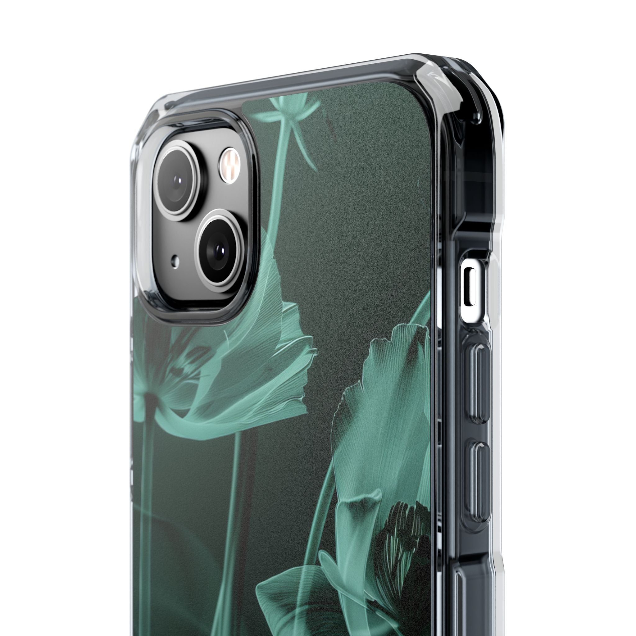 Teal Bloom Radiance iPhone 14 - Impact Clear+