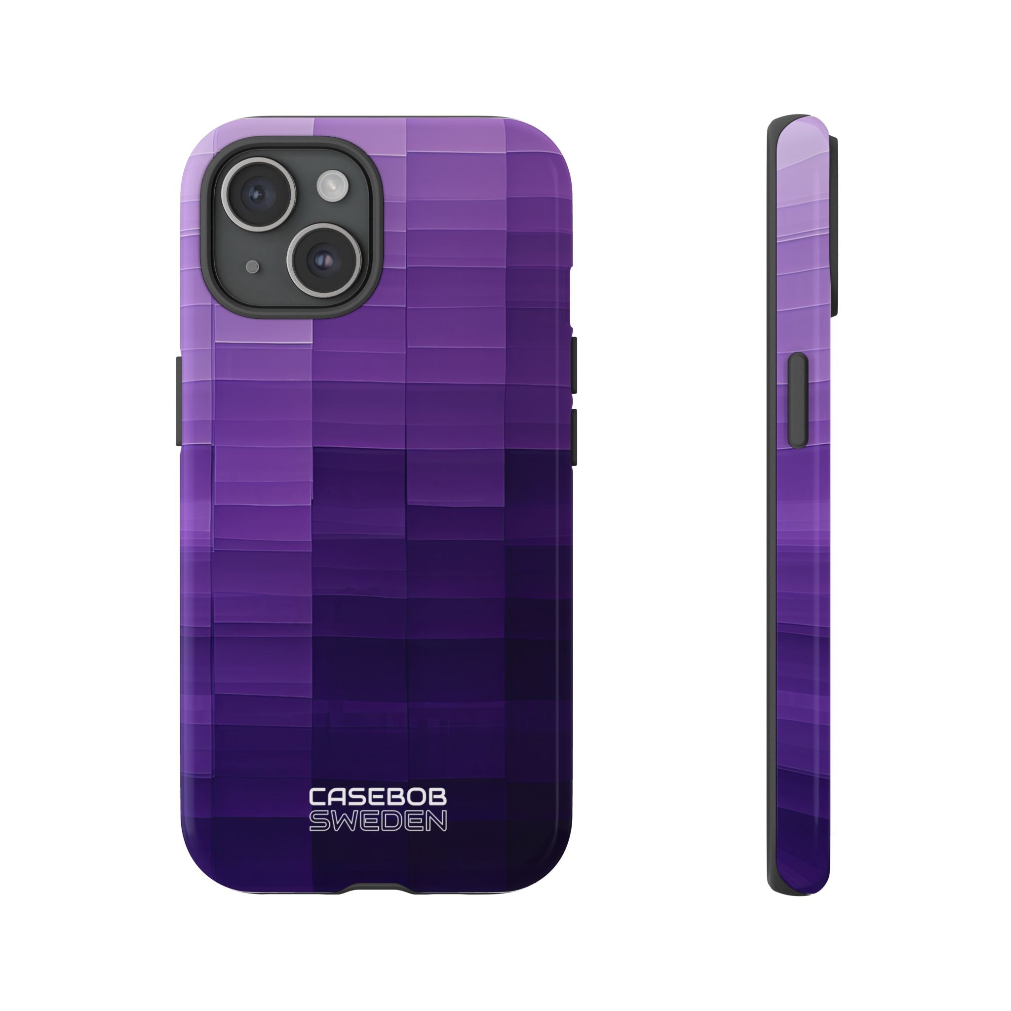 Purple Horizon Grid iPhone 15 - Tough