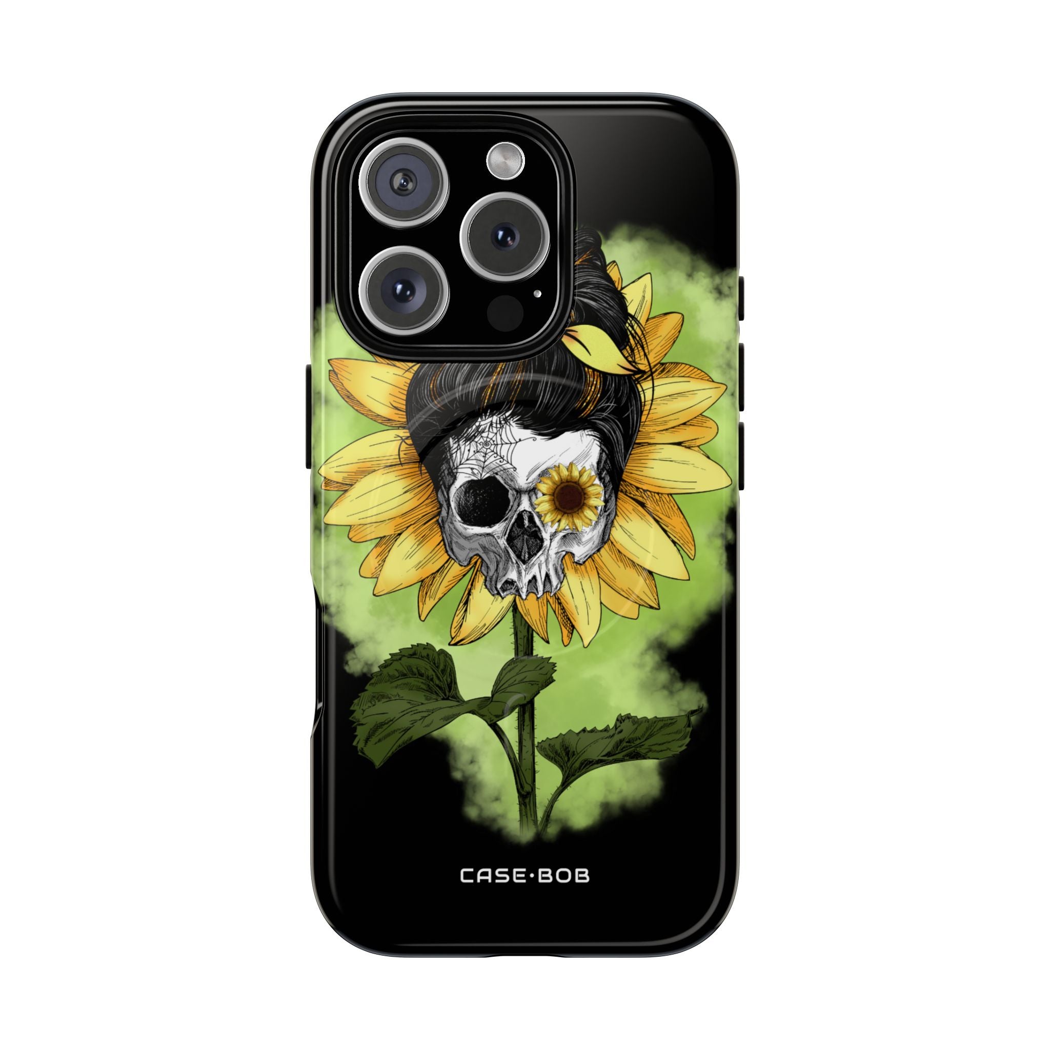 Sunflower Skull iPhone 16 Pro Case - Tough+