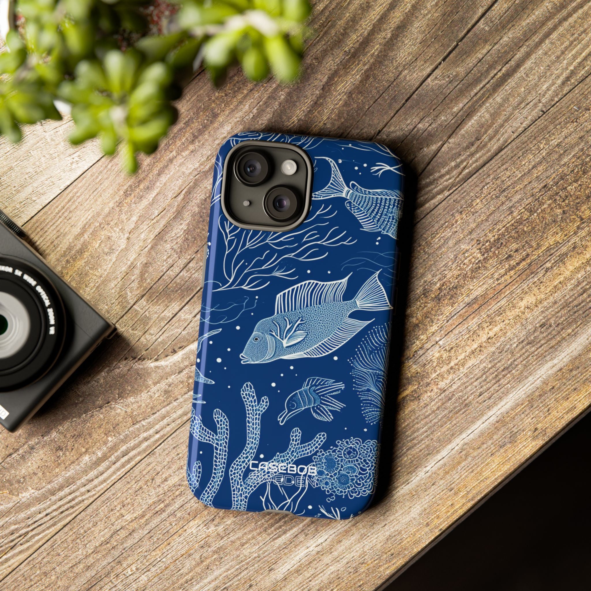 Blue Coral Garden iPhone 15 - Tough