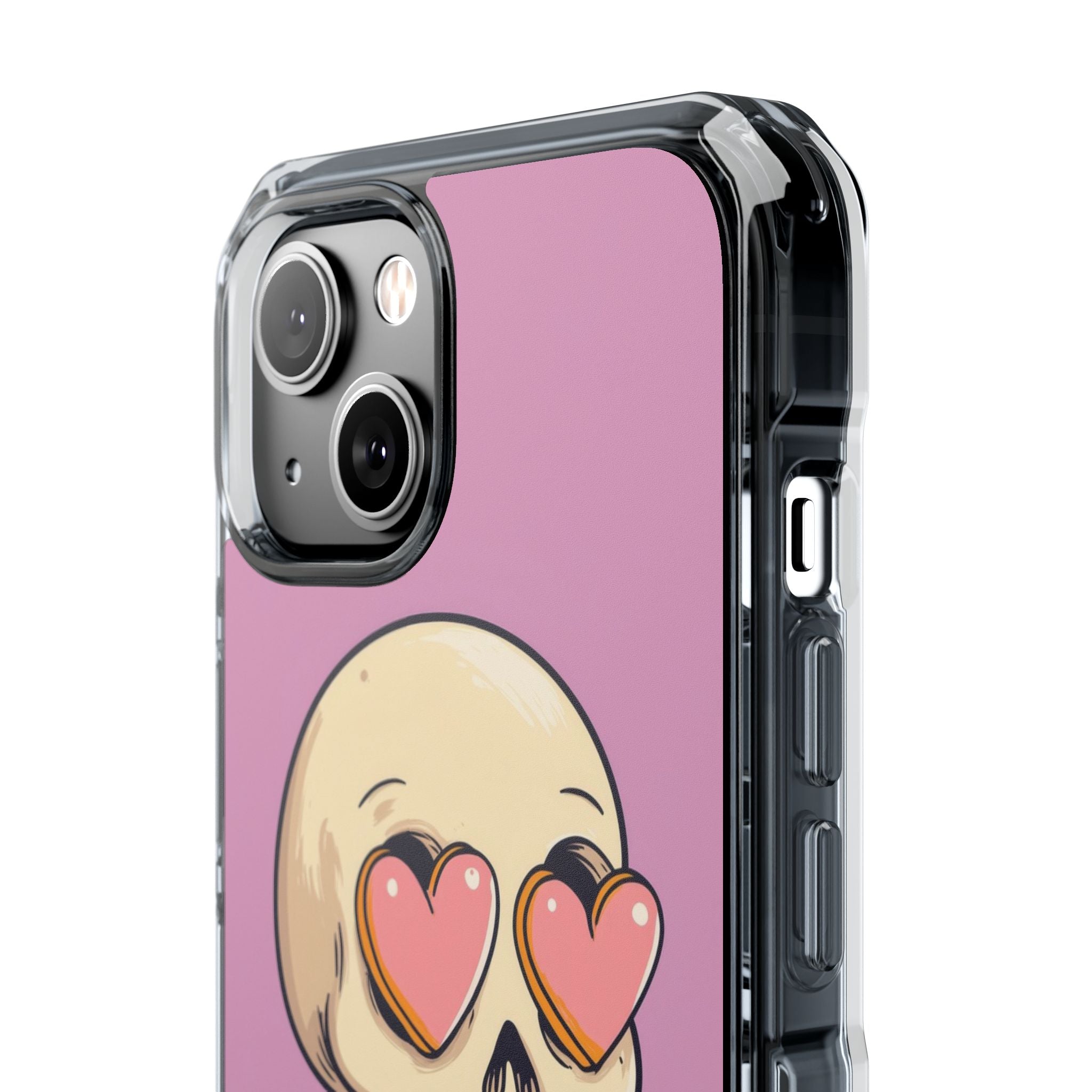 Heart Eyed Skull iPhone 14 Case - Impact
