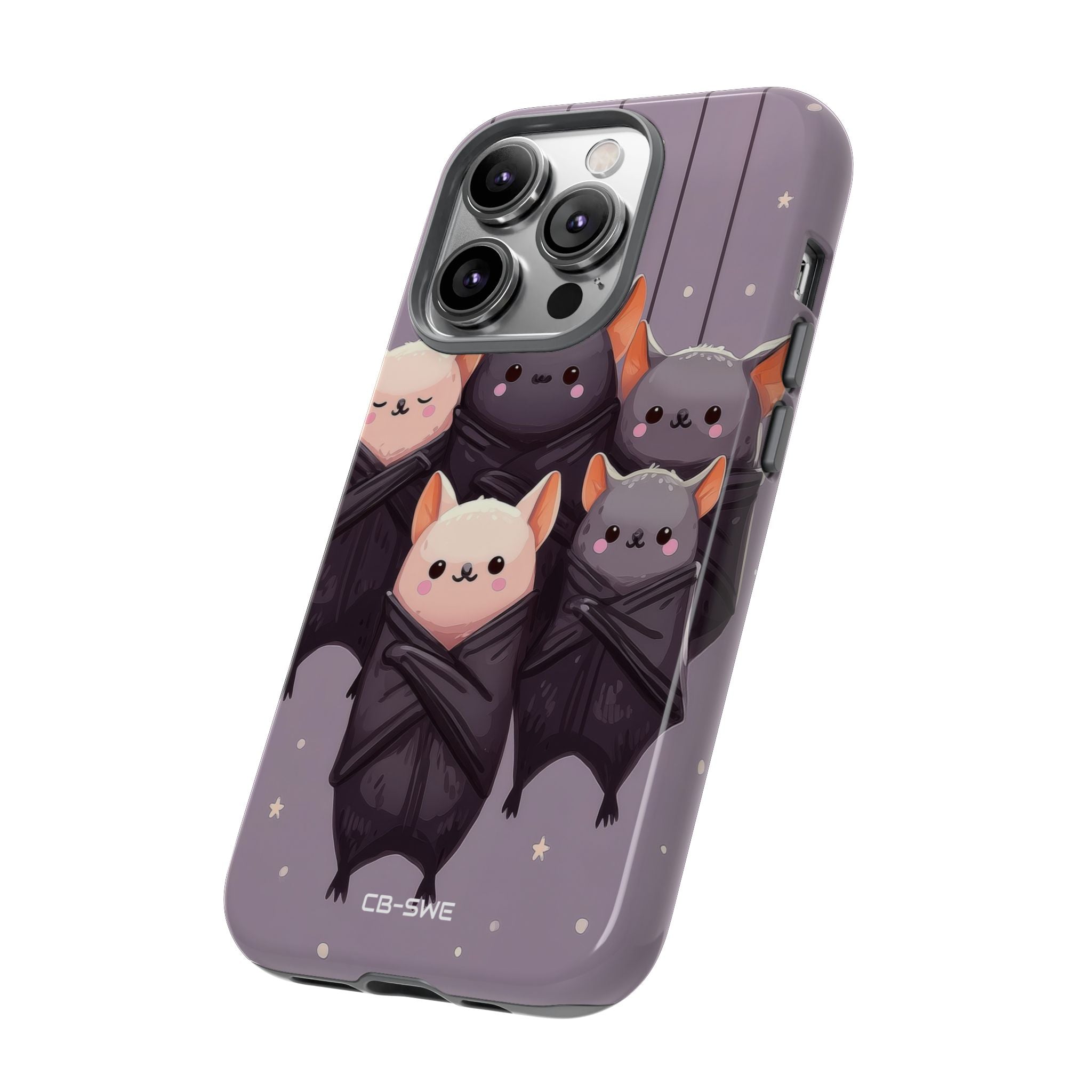 Playful Bats Hang - iPhone Case
