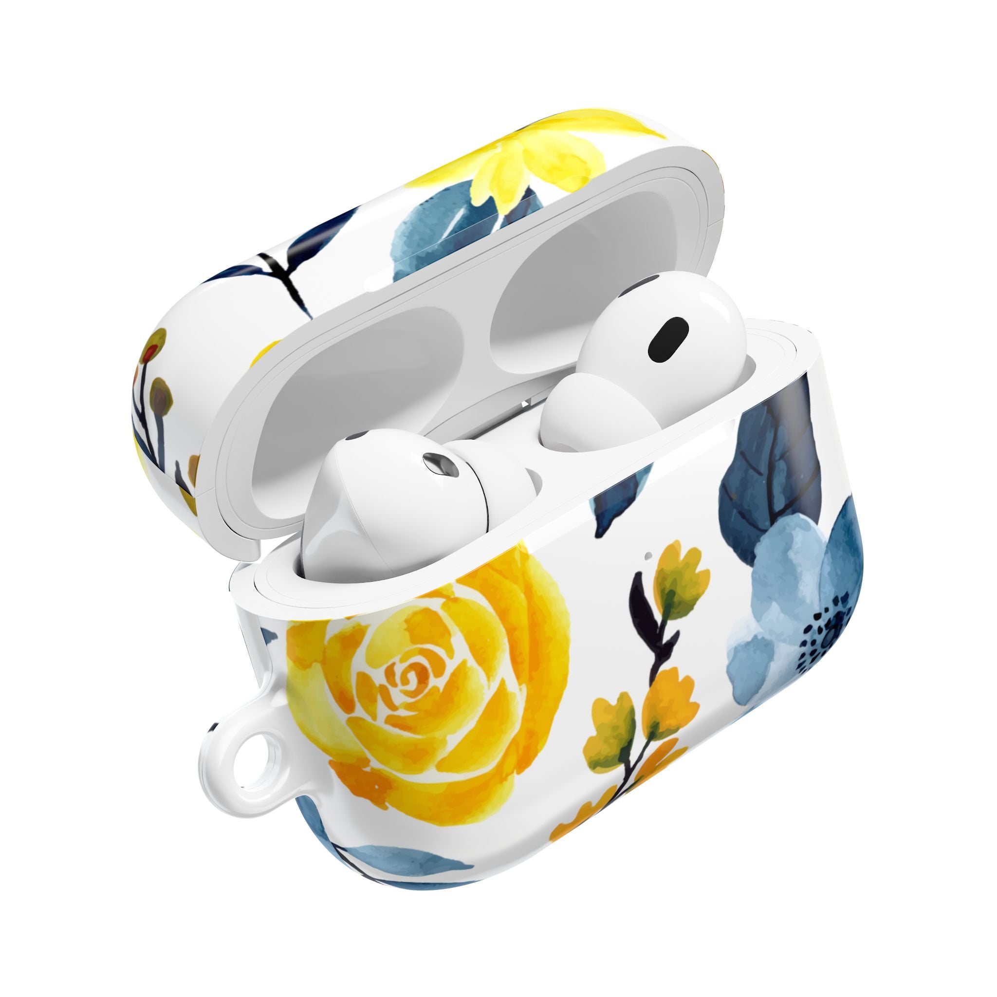 Yellow Blue Blossoms - AirPods Case