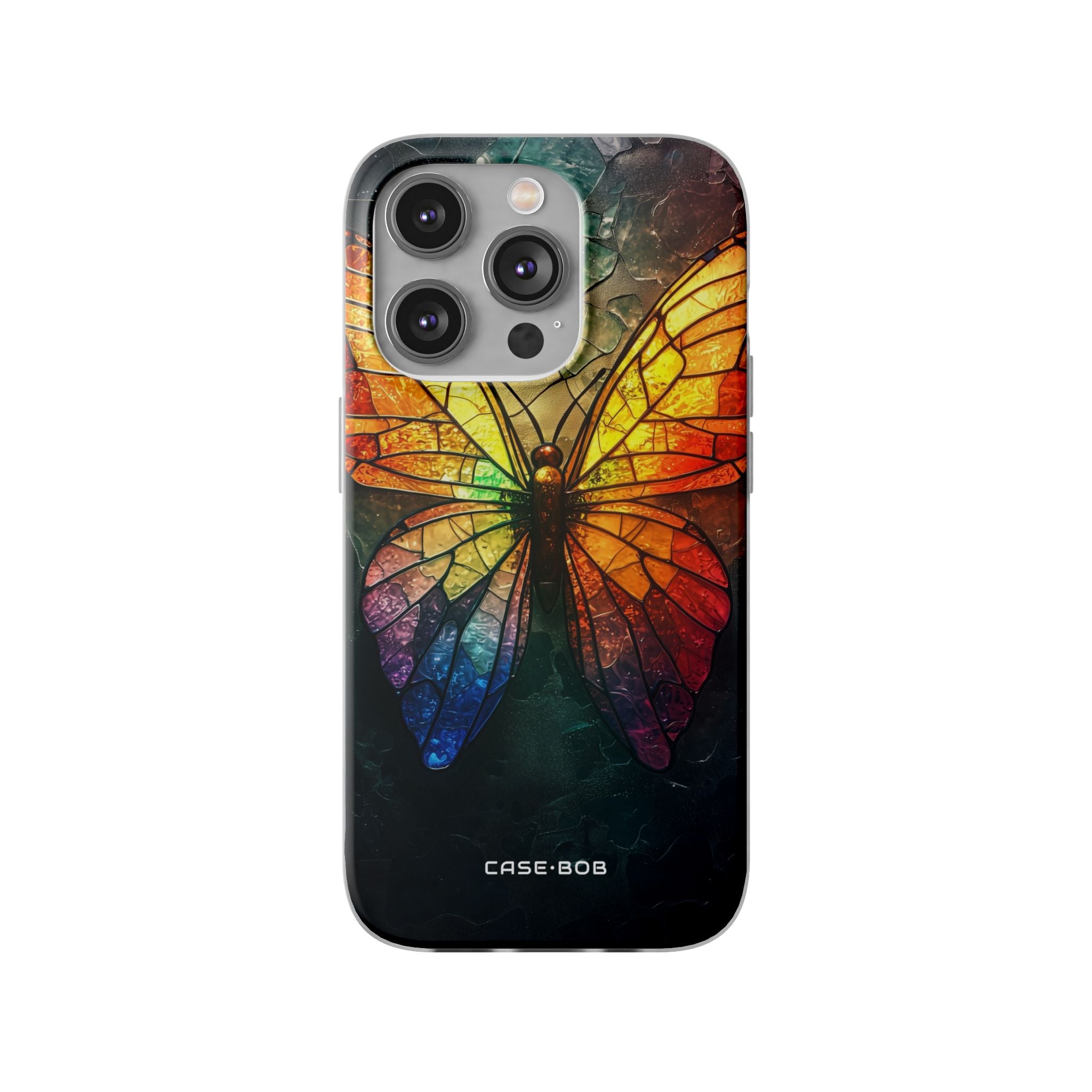 Stained Glass Butterfly iPhone 14 Pro Case - Soft
