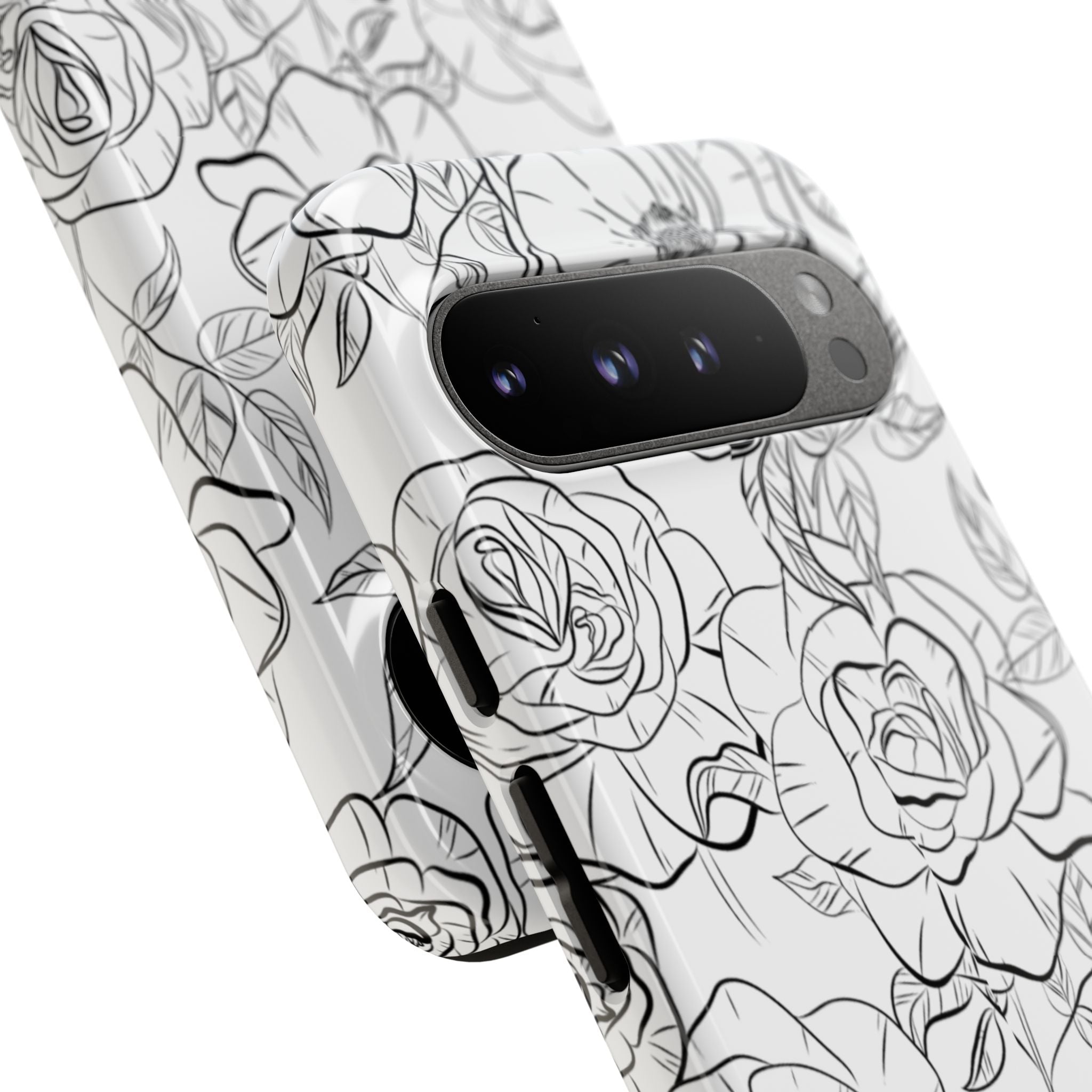 Intricate Rose Sketches - Google Pixel Case