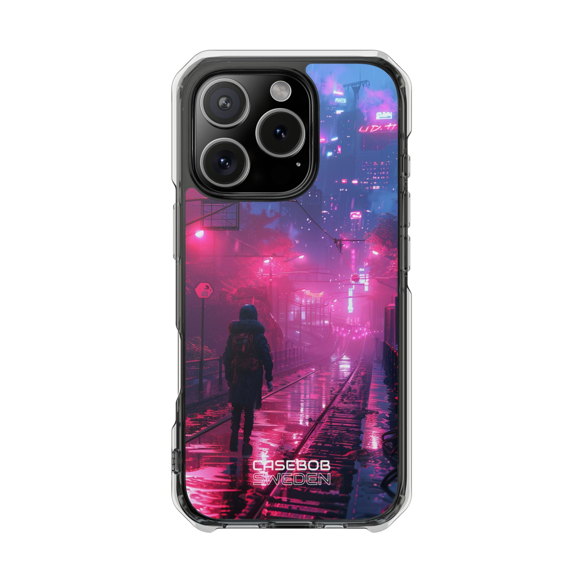 Neon Shadow City iPhone 16 - Impact Clear+