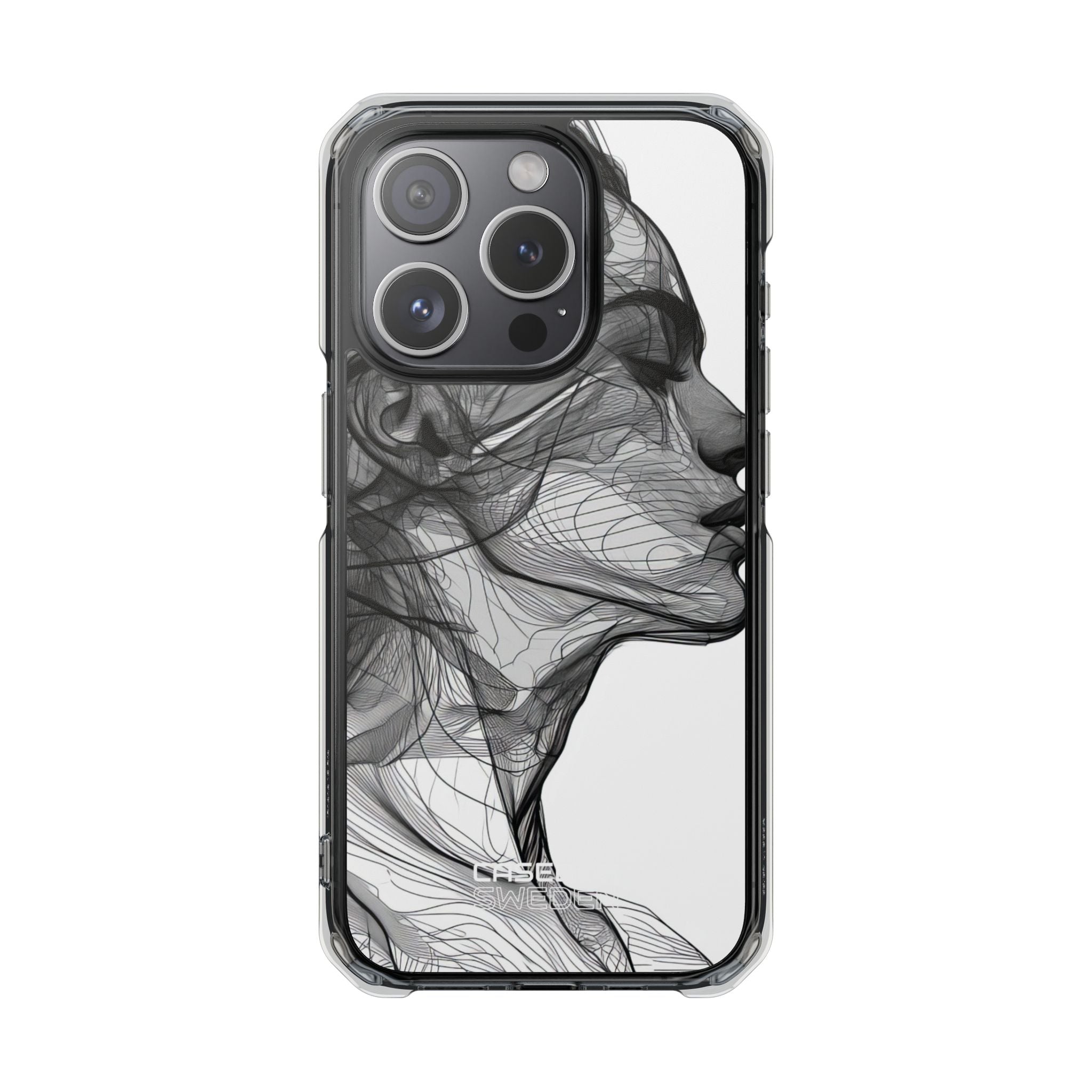 Windswept Woman Lines iPhone 15 - Impact Clear+