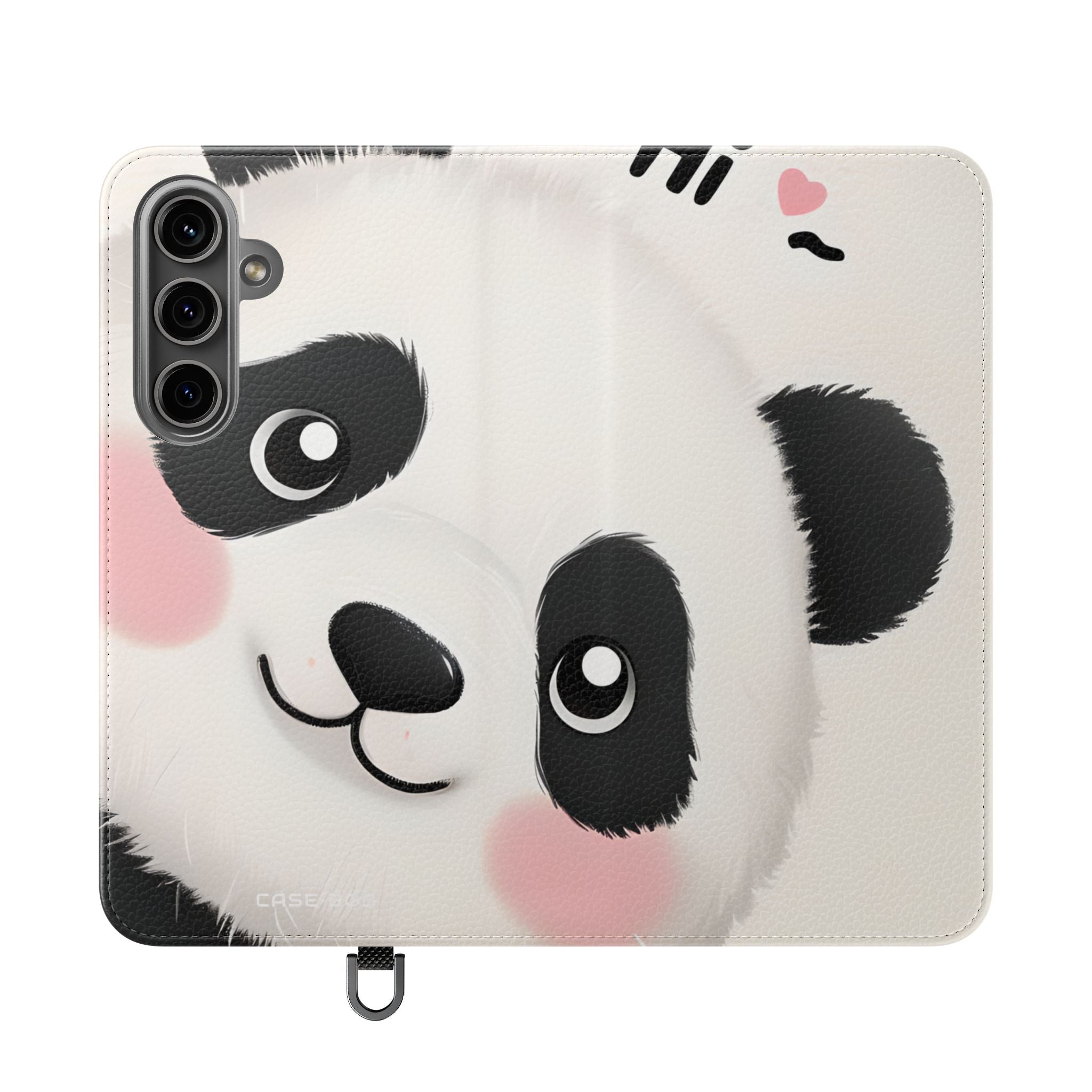 Kurkistava Panda Posliini - Samsung S24 Plus Case - Lompakkotasku
