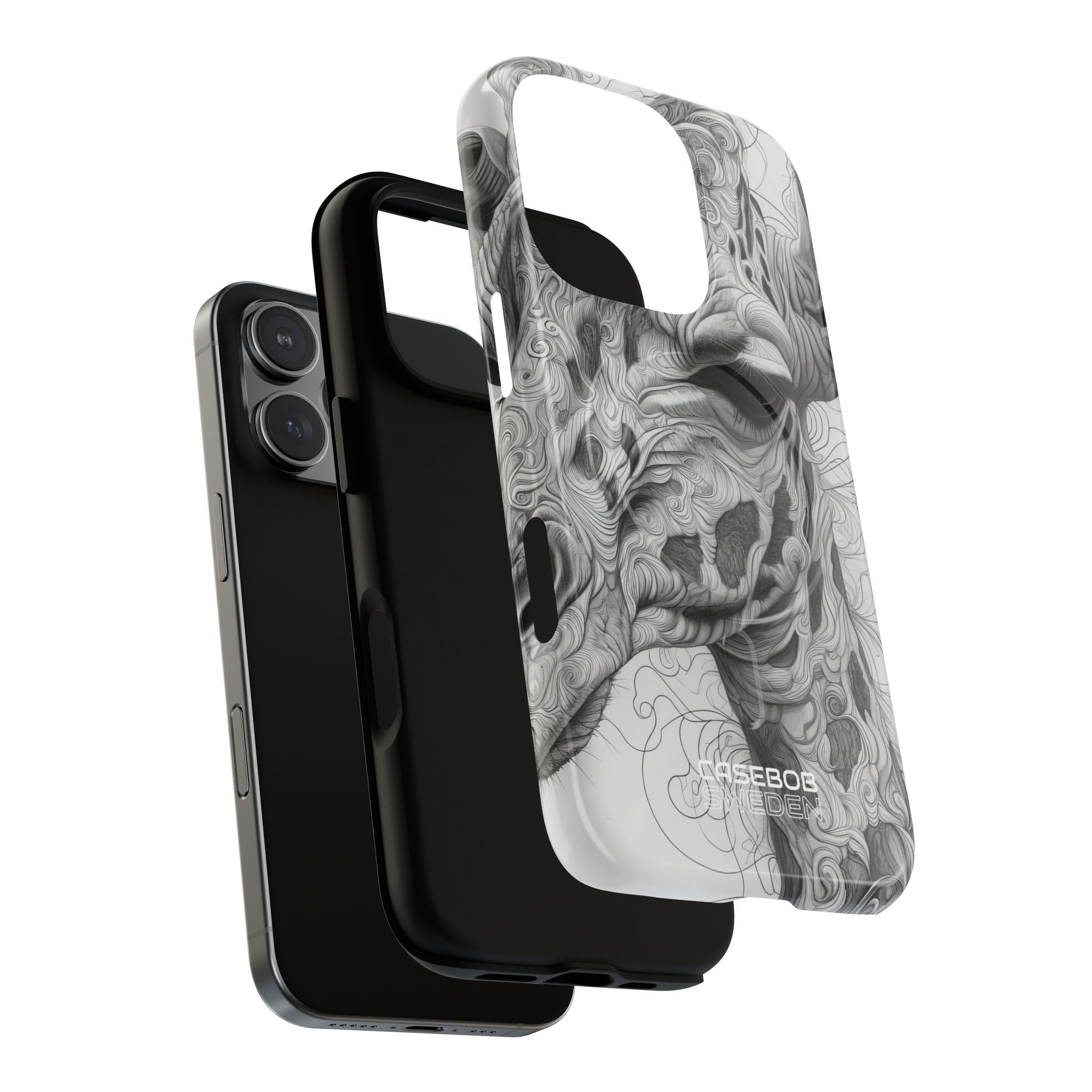 Swirling Giraffe Art iPhone 16 - Tough+