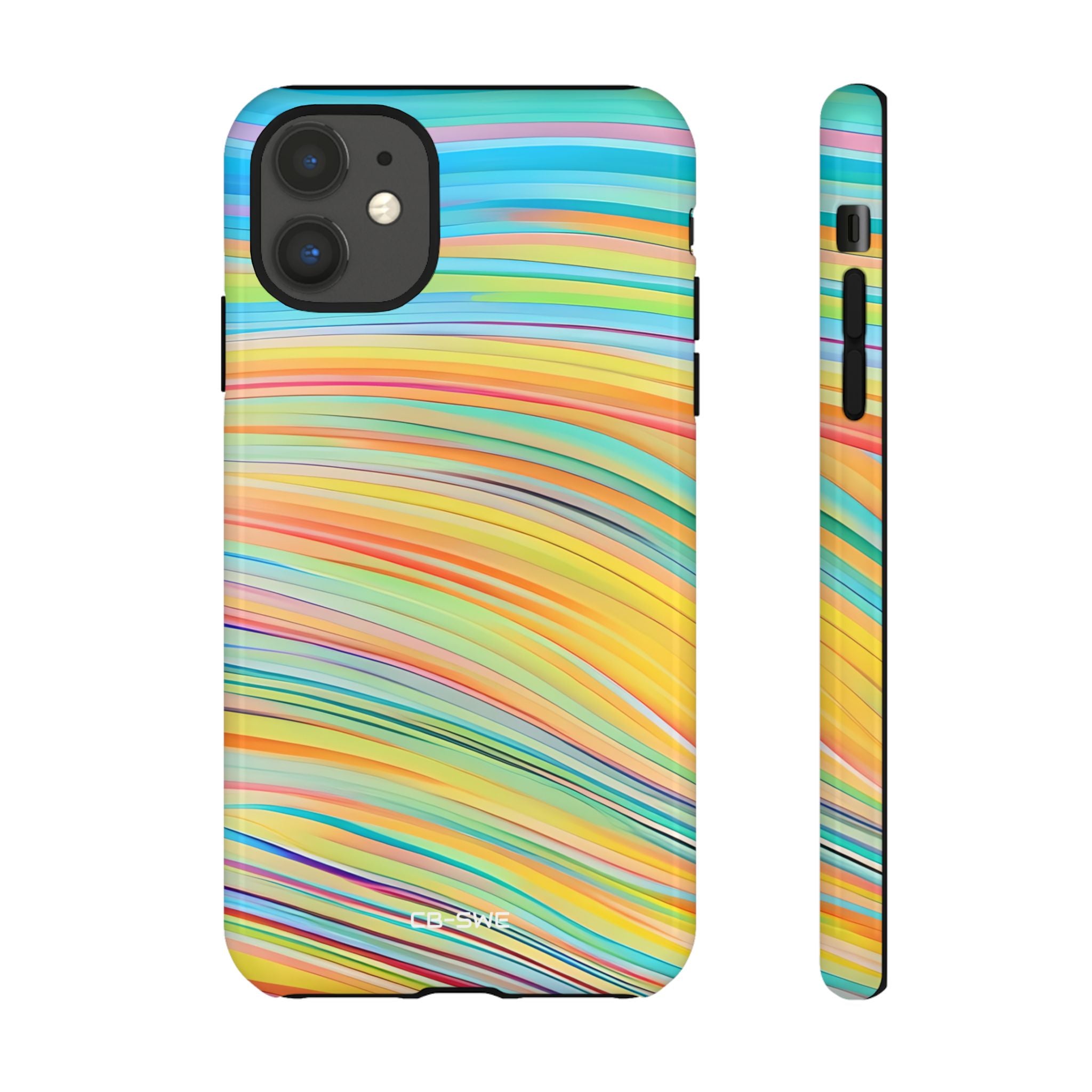 Vibrant Rhythmic Waves - iPhone Case