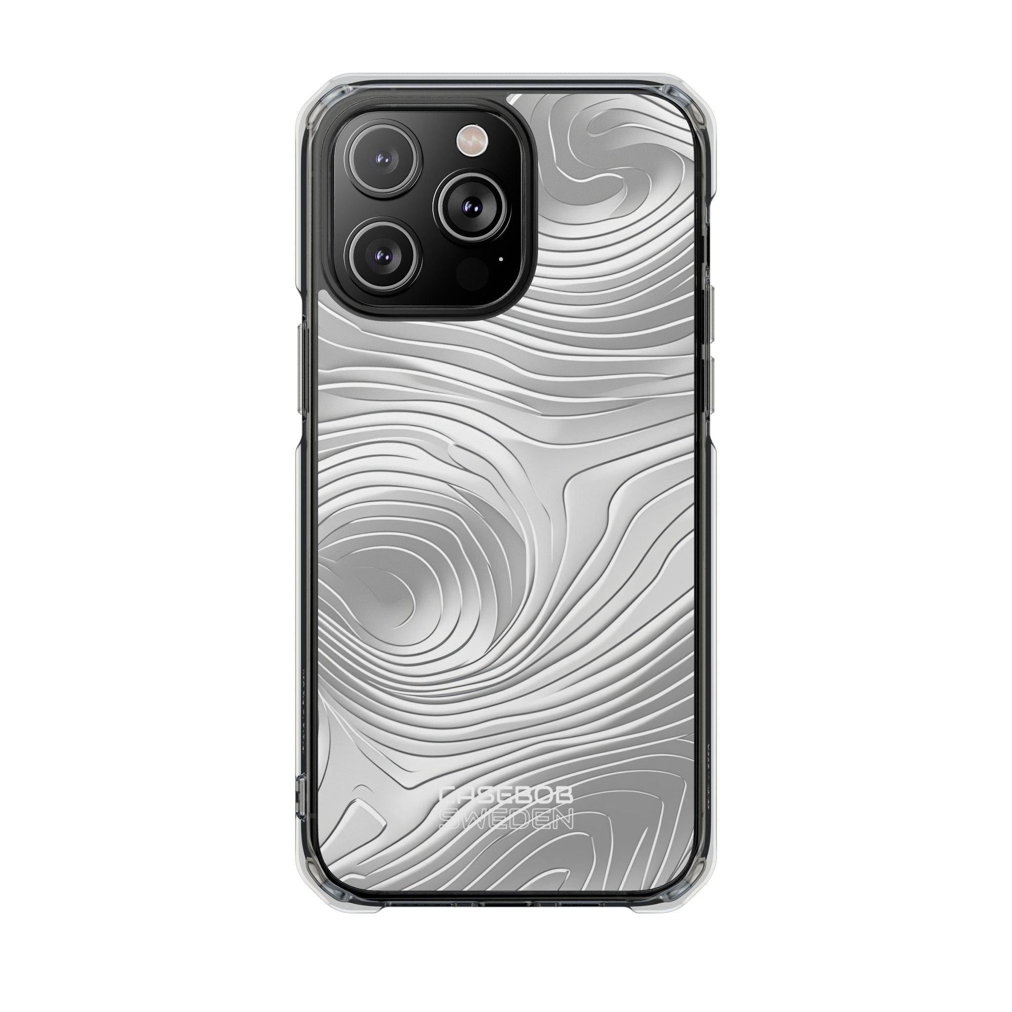 Monochrome Flow Lines iPhone 14 - Impact Clear+