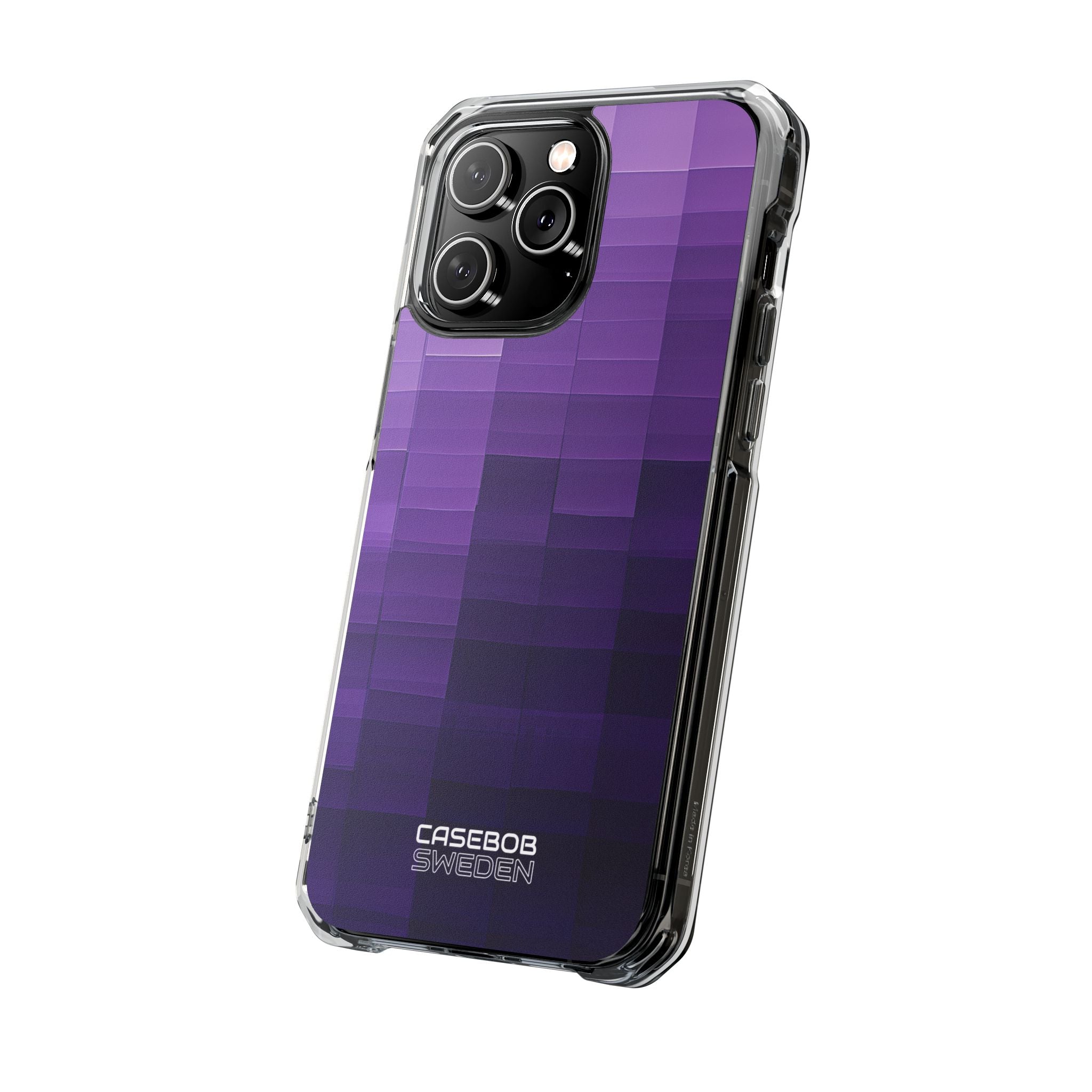 Purple Horizon Grid iPhone 14 - Impact Clear+